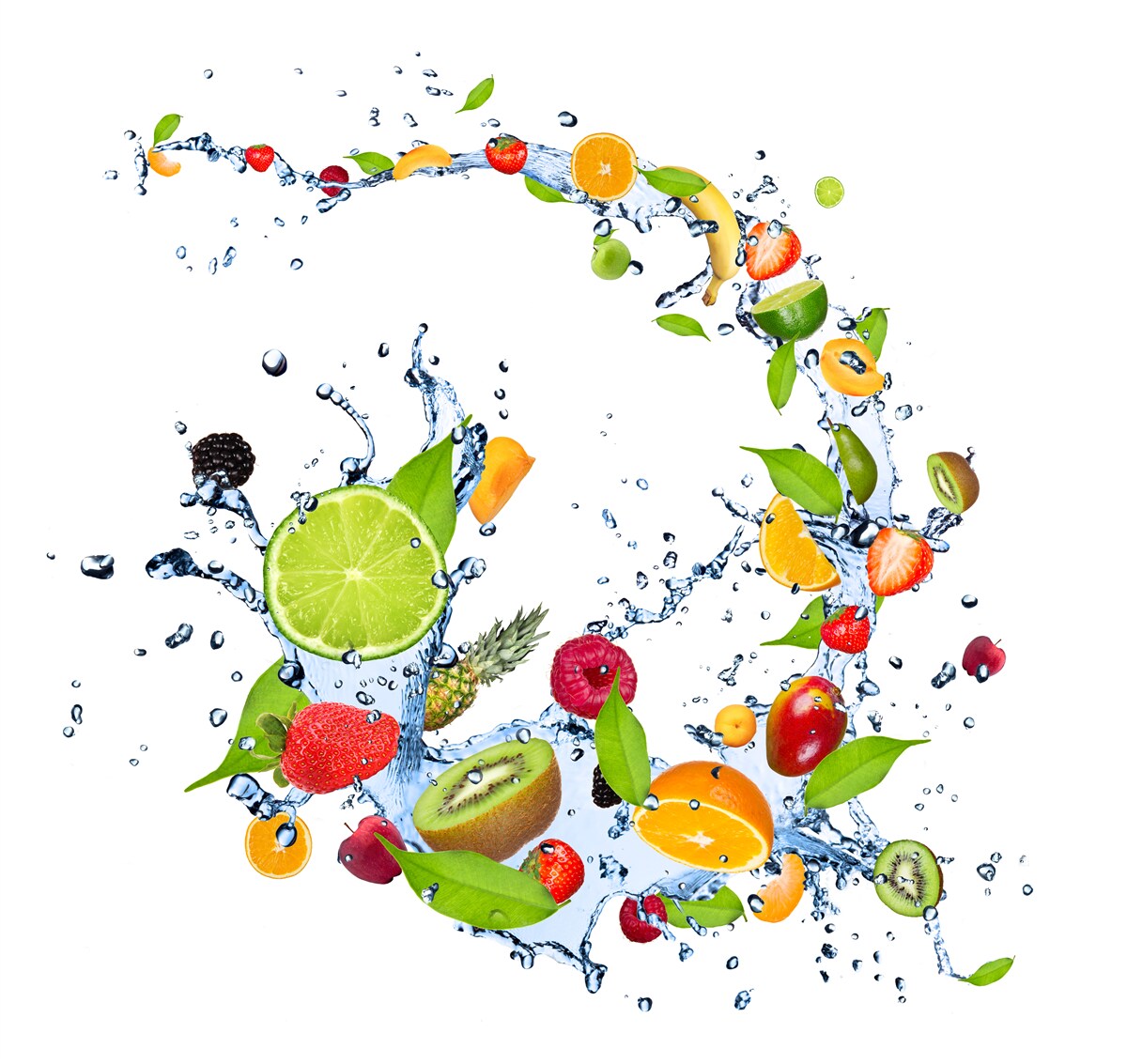 Fotobehang een drankje gemaakt van rijp zomerfruit
