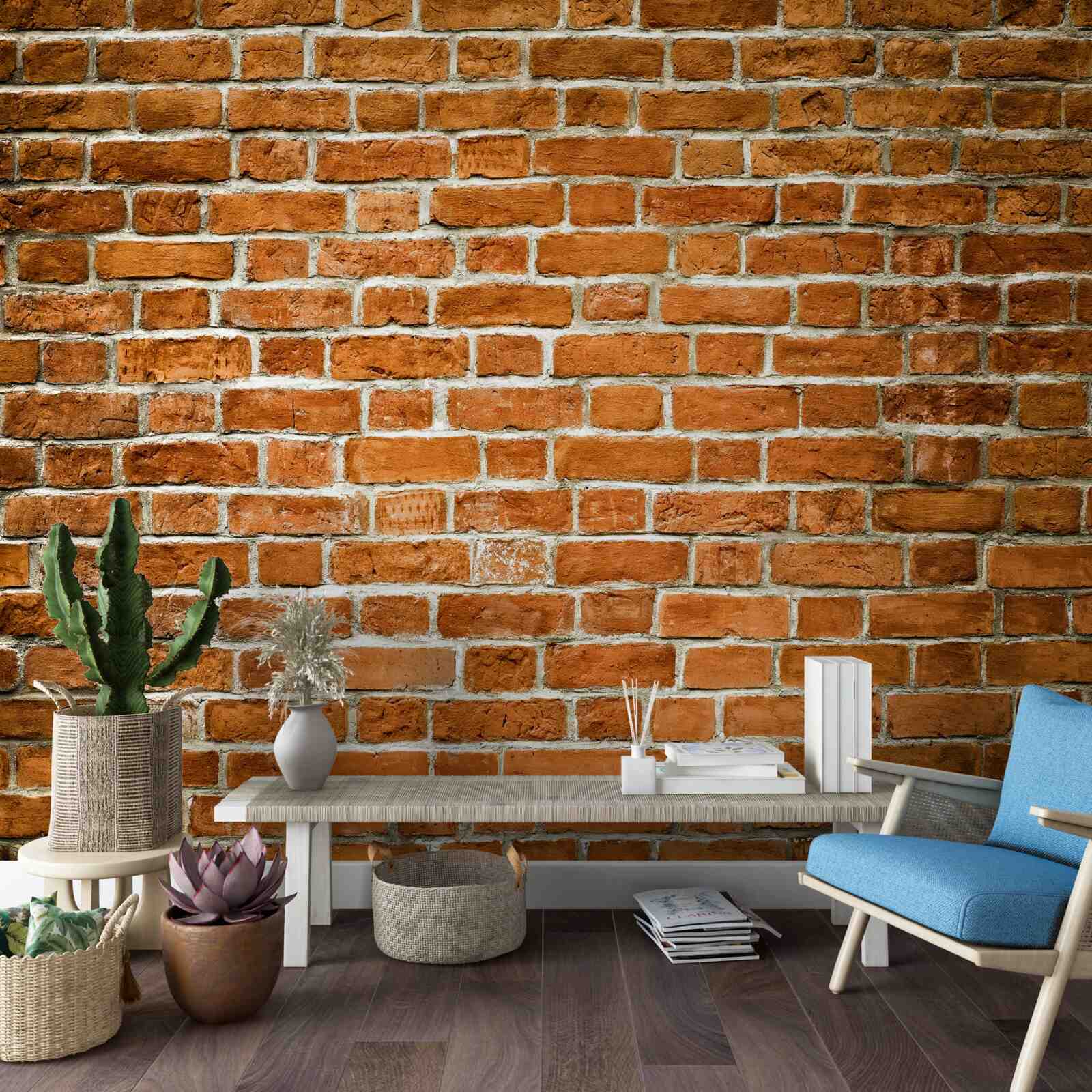 Fotobehang oude bakstenen muur