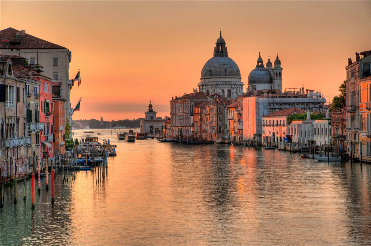 Fotobehang Venetië bij zonsondergang