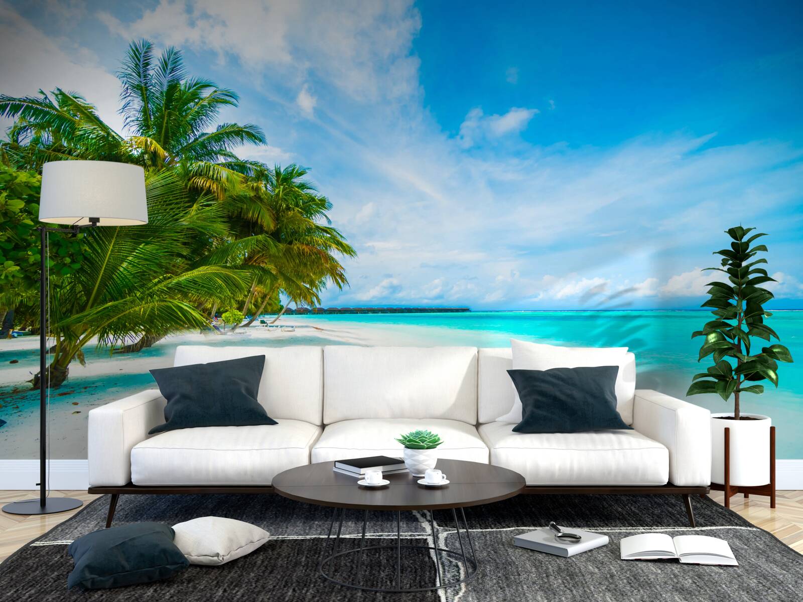 Fotobehang zandstranden en turquoise oceaanwater