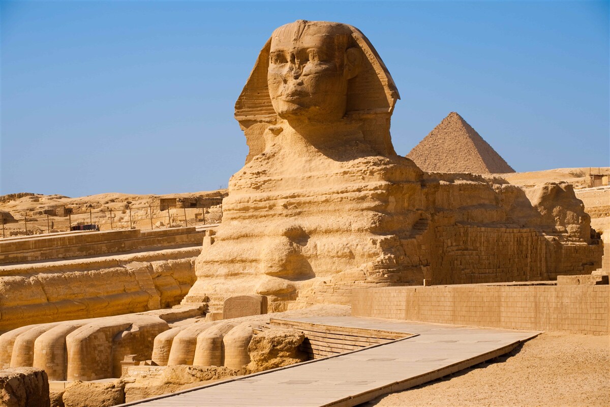 Fotobehang oude egyptische sfinx