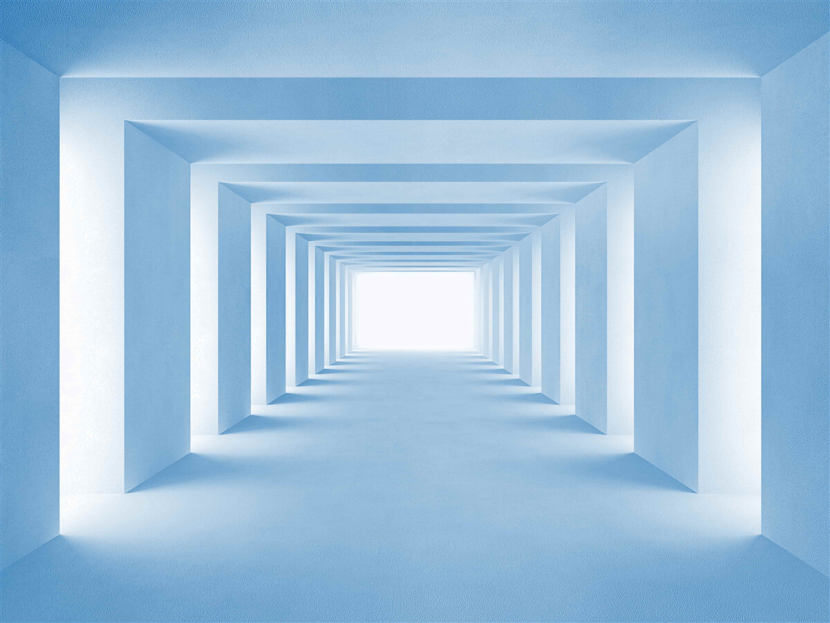 Fotobehang oneindig omkeerbare rechthoekige gebogen structuren