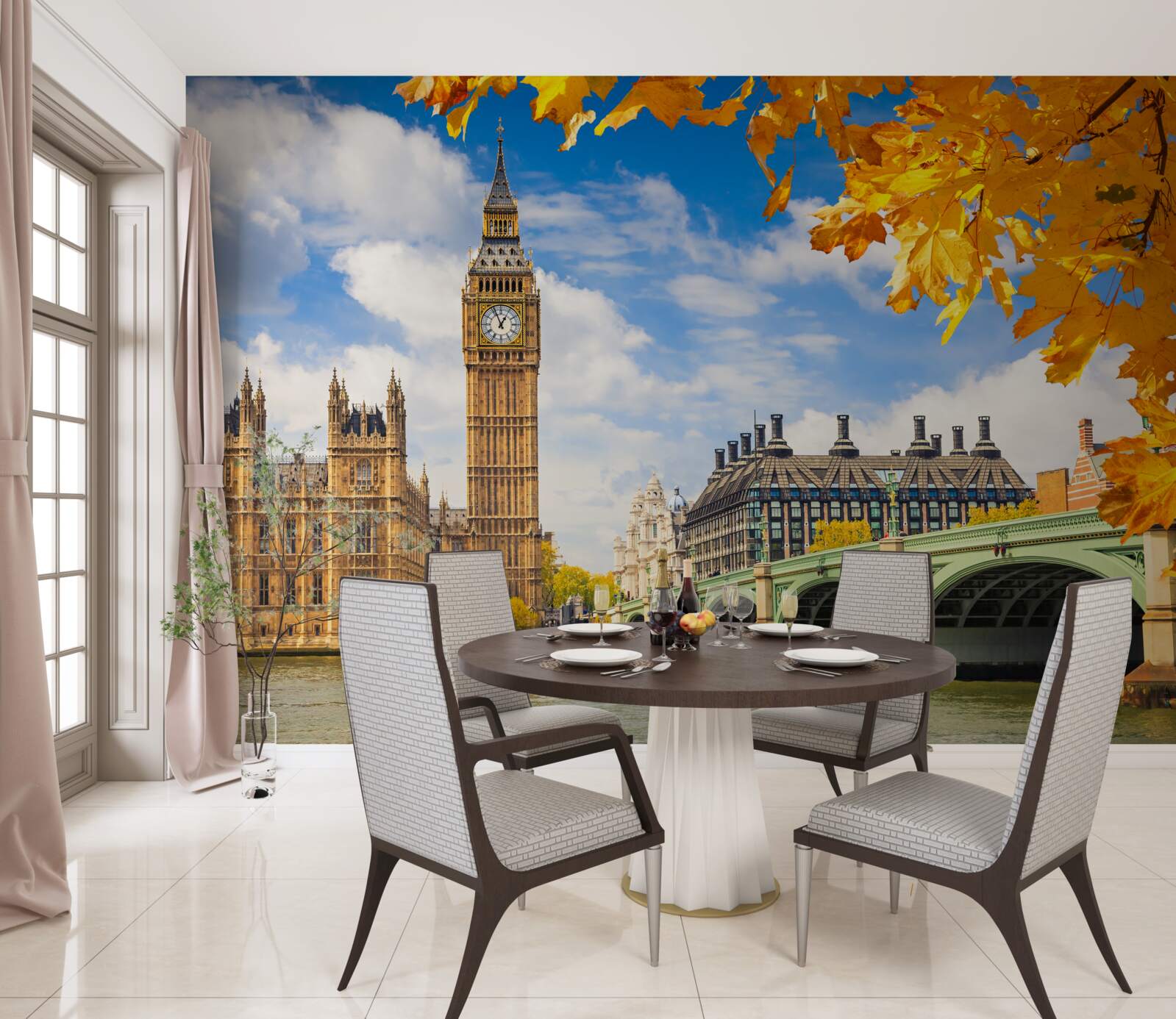 Fotobehang gouden herfst in het oude Londen