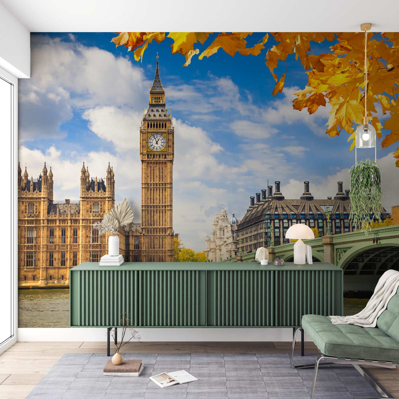 Fotobehang gouden herfst in het oude Londen