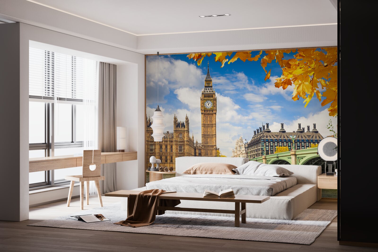 Fotobehang gouden herfst in het oude Londen