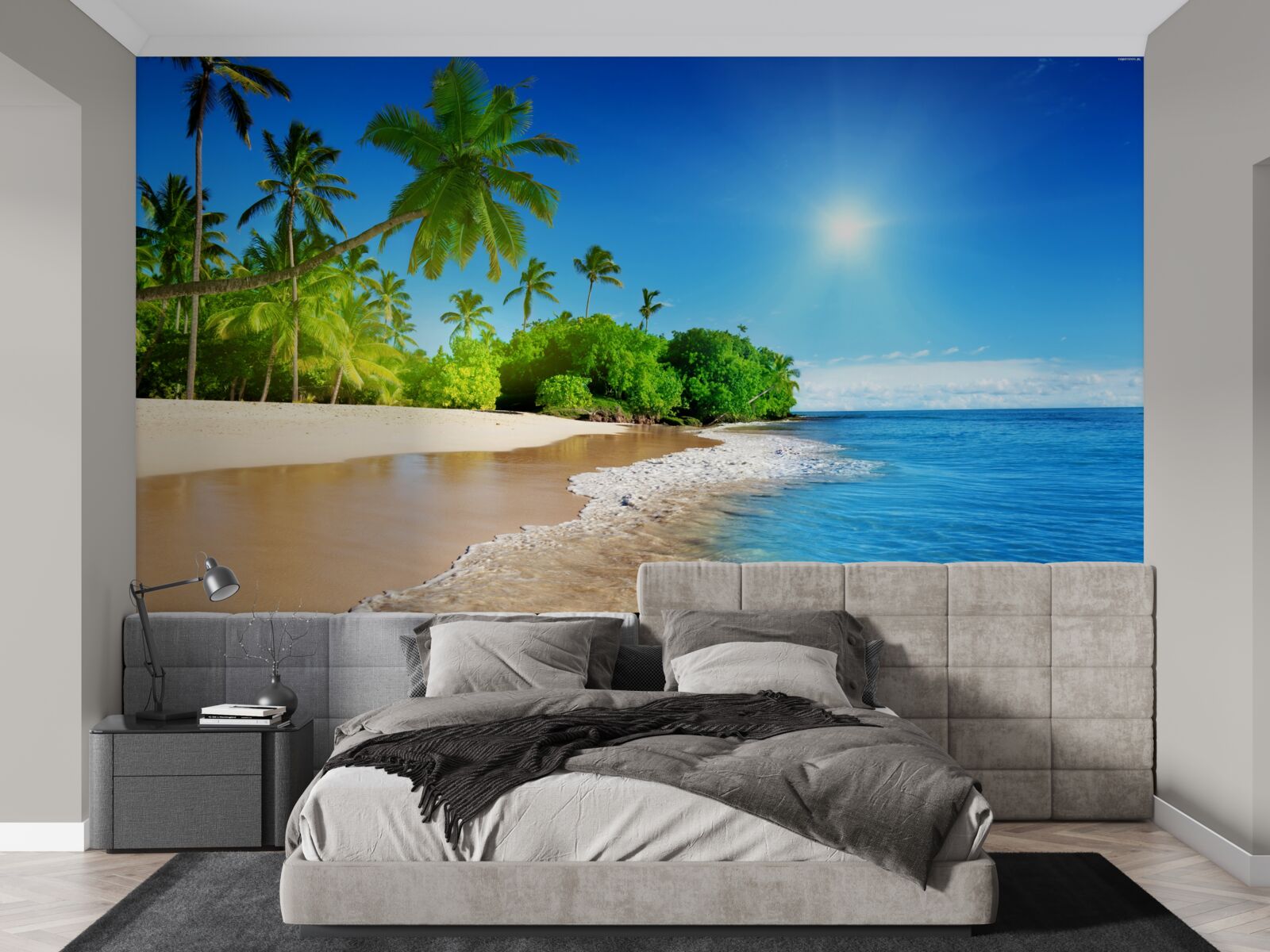 Fotobehang blauwe kust