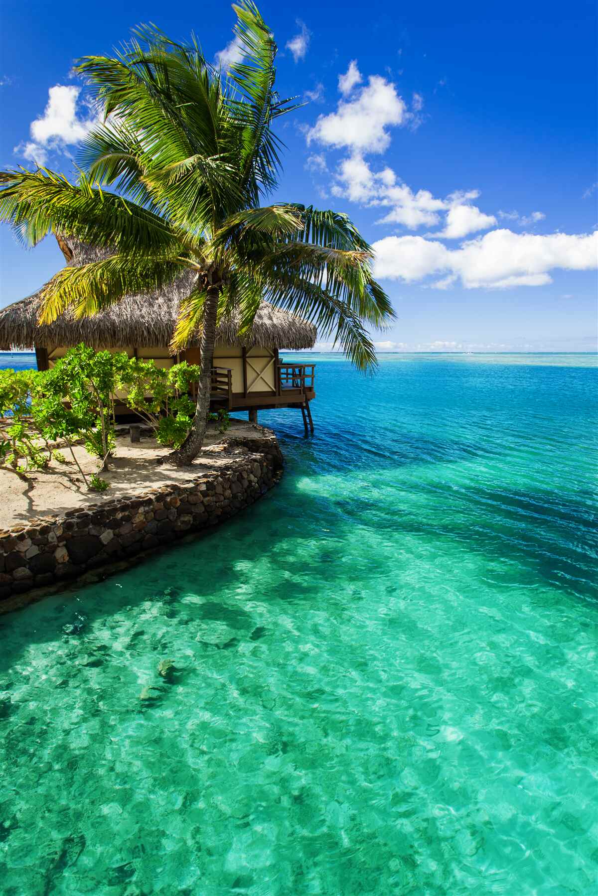 Fotobehang strandhuis in de maldiven