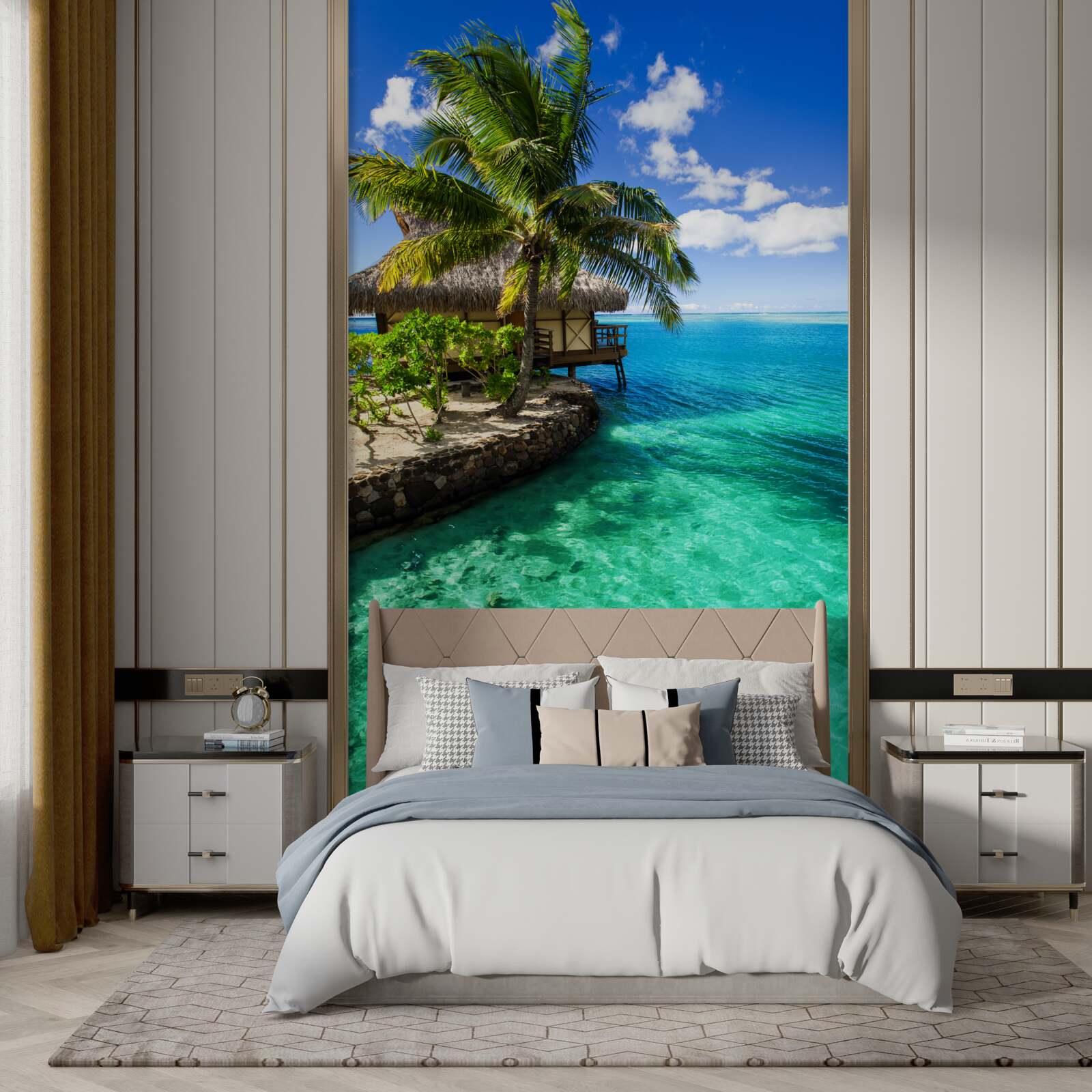 Fotobehang strandhuis in de maldiven