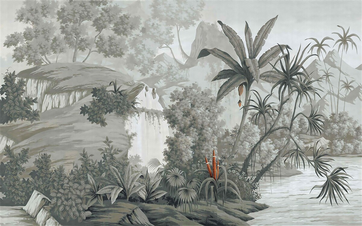 Fotobehang donkere jungle