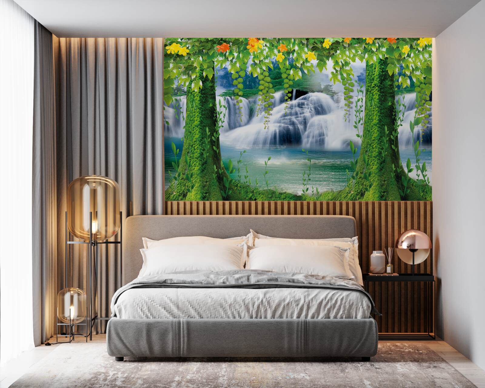 Fotobehang stralend landschap