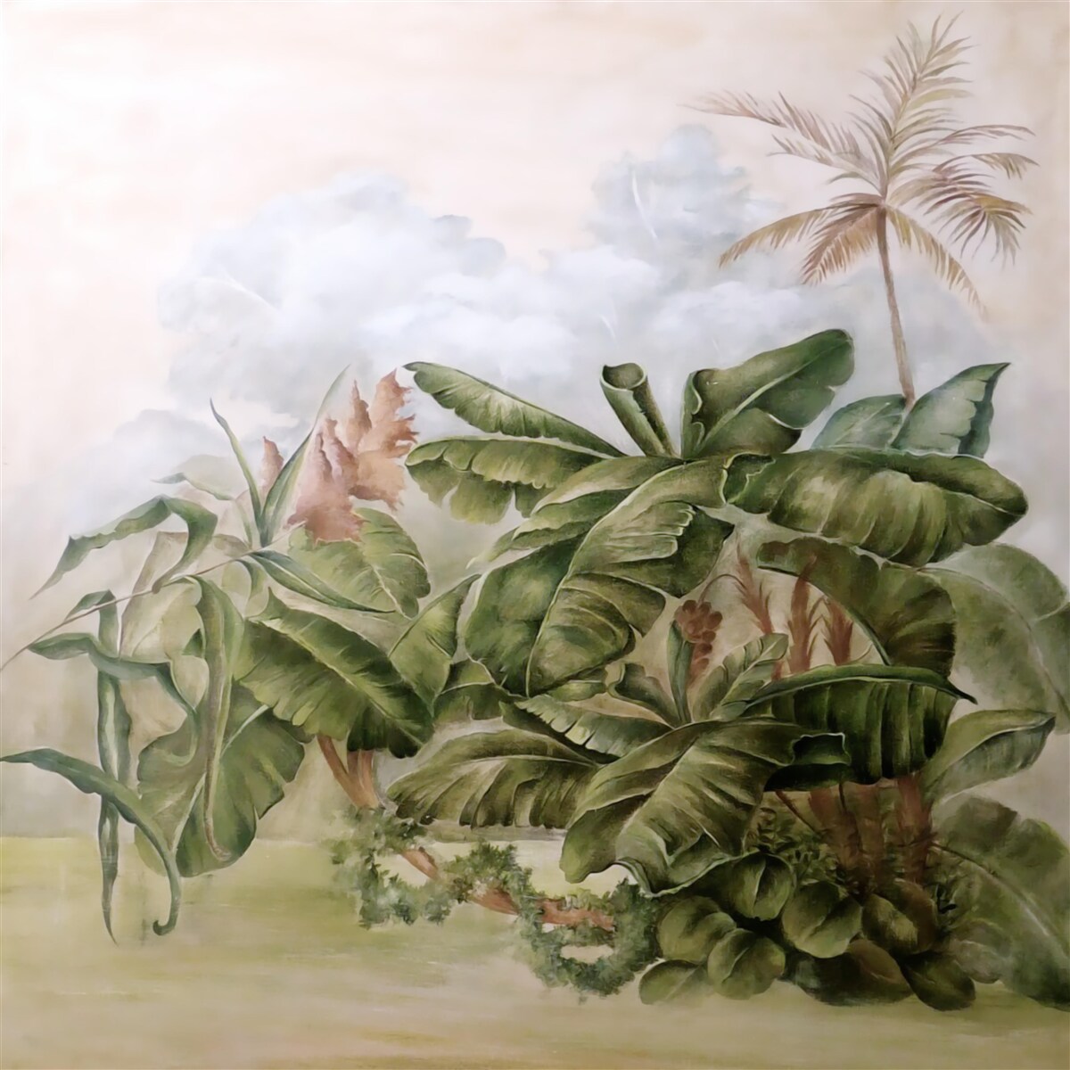 Fotobehang grote tropische planten