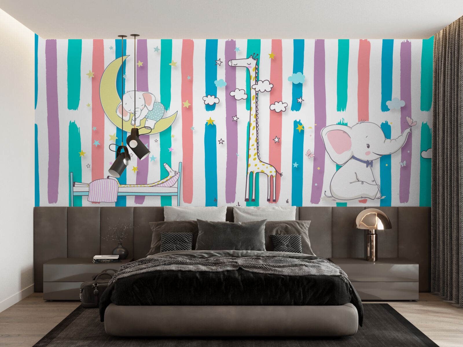 Fotobehang schattige diertjes