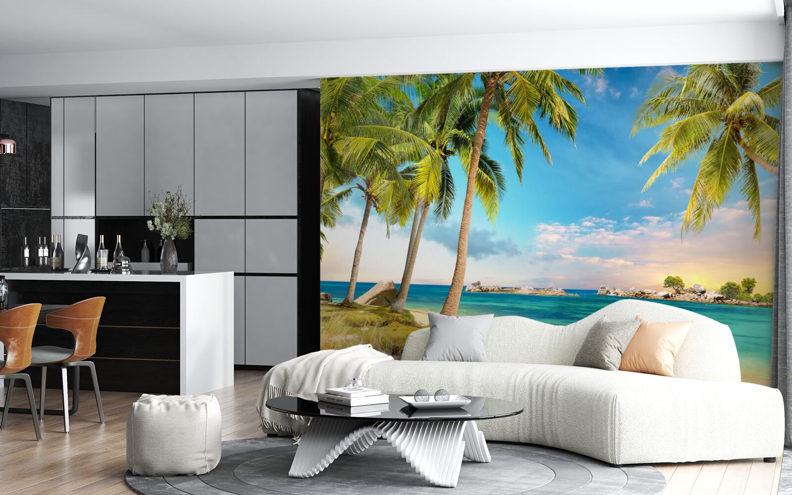 Fotobehang prachtig uitzicht op zee