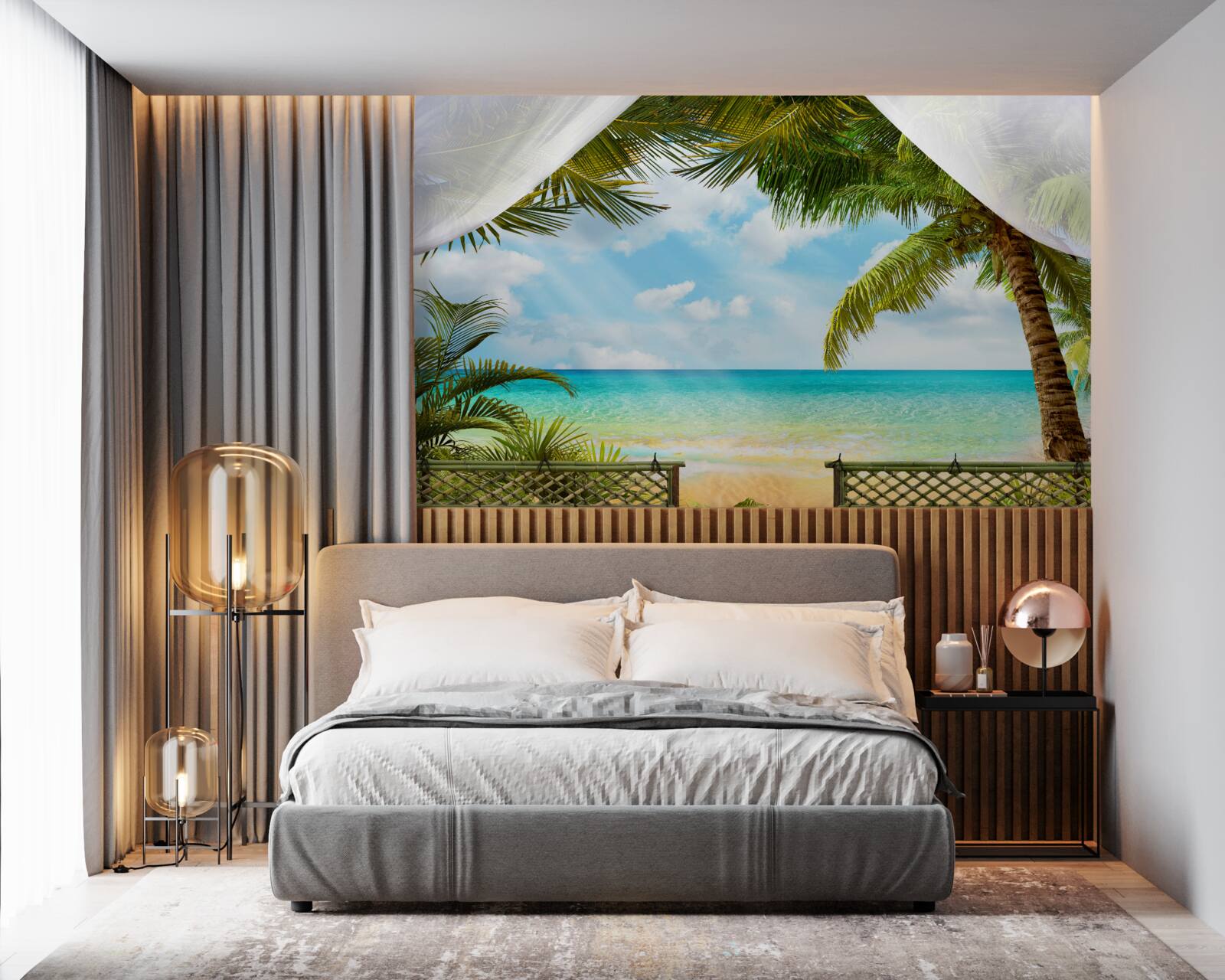 Fotobehang schilderachtig uitzicht op zee