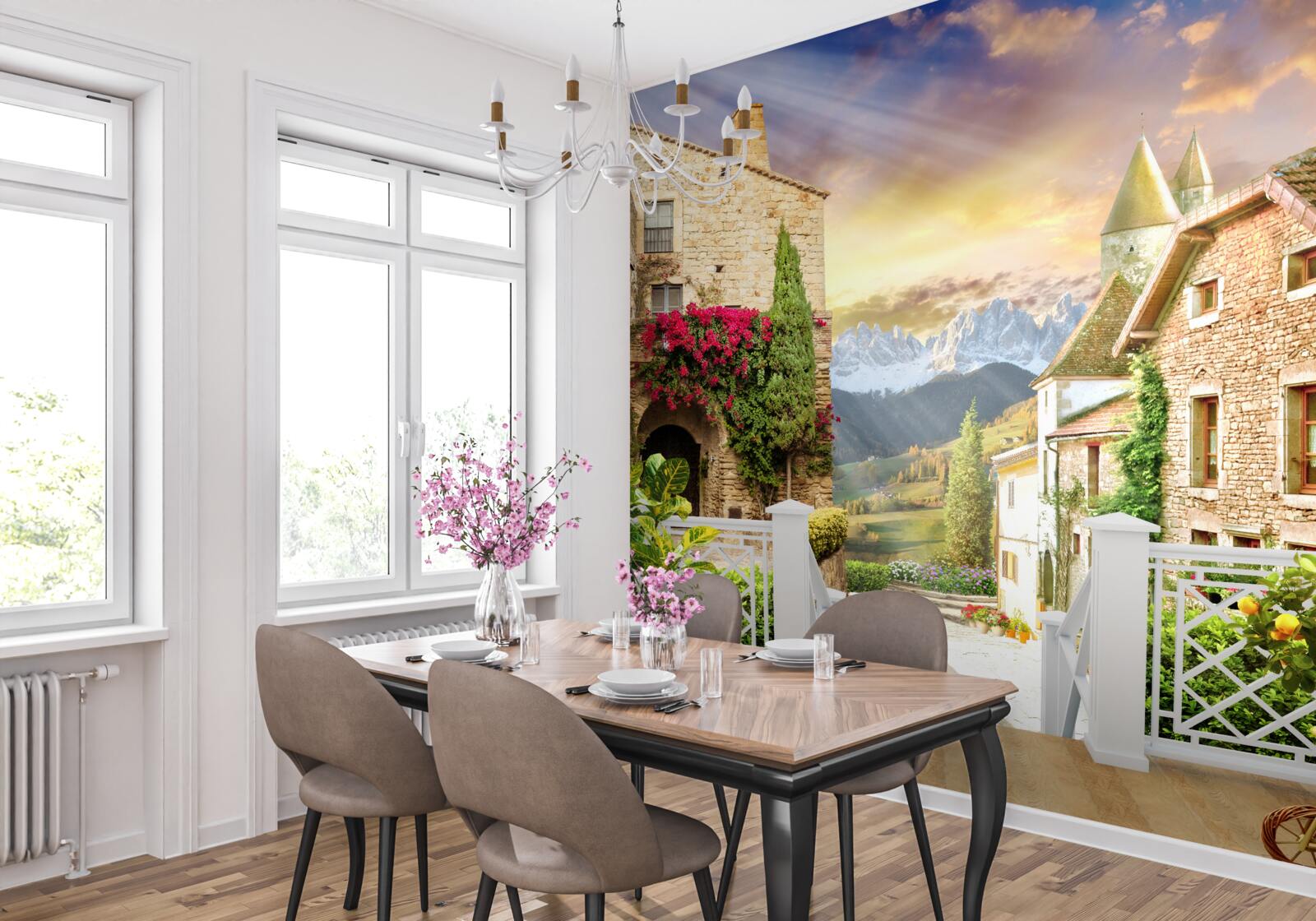 Fotobehang veranda in provençaalse stijl