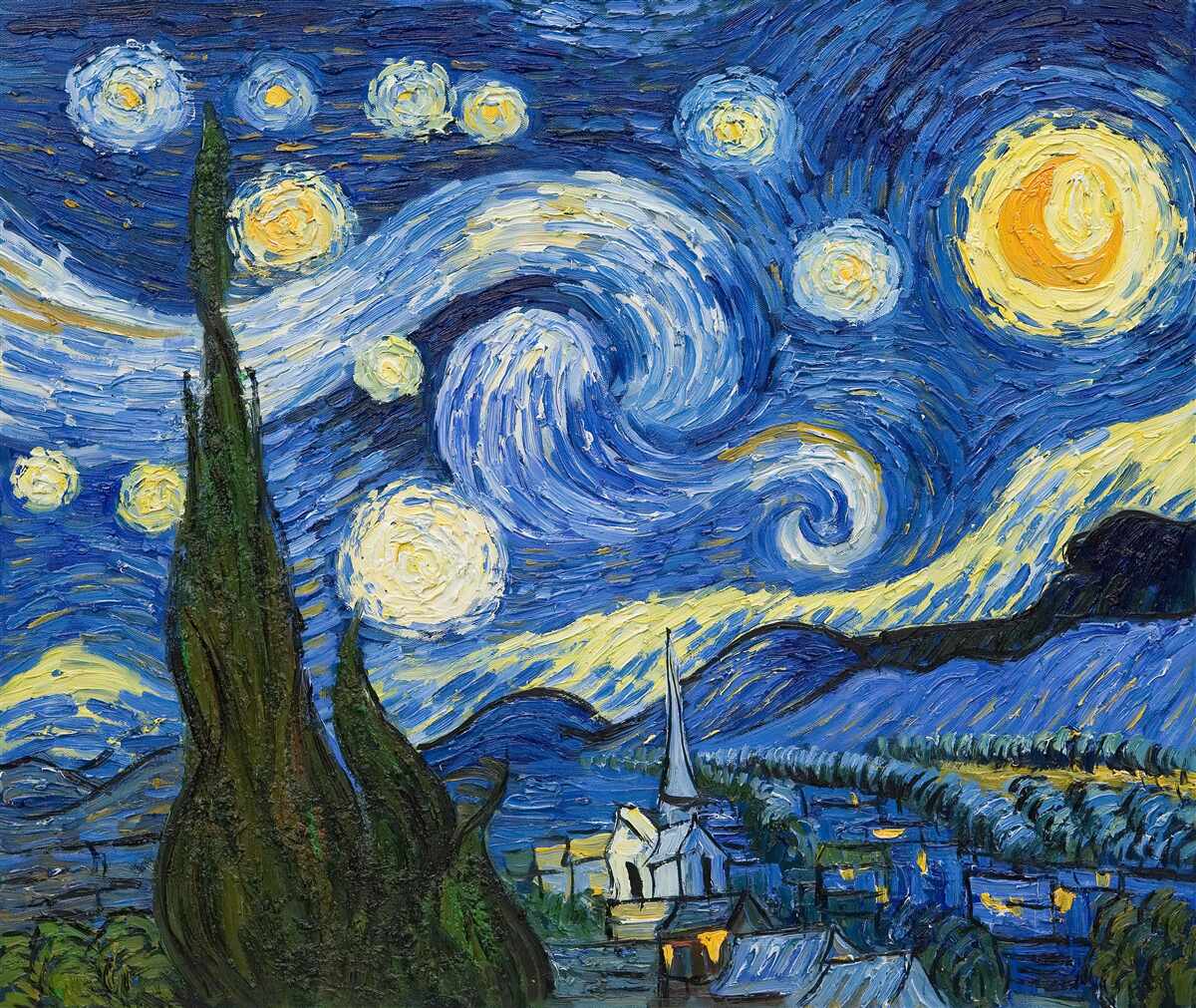 Fotobehang canvas geschilderd door van gogh