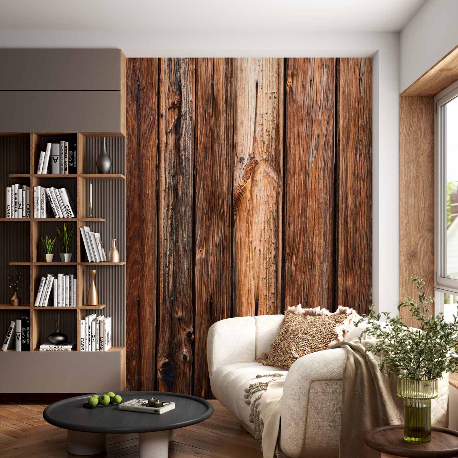Fotobehang fragment van een houten hek