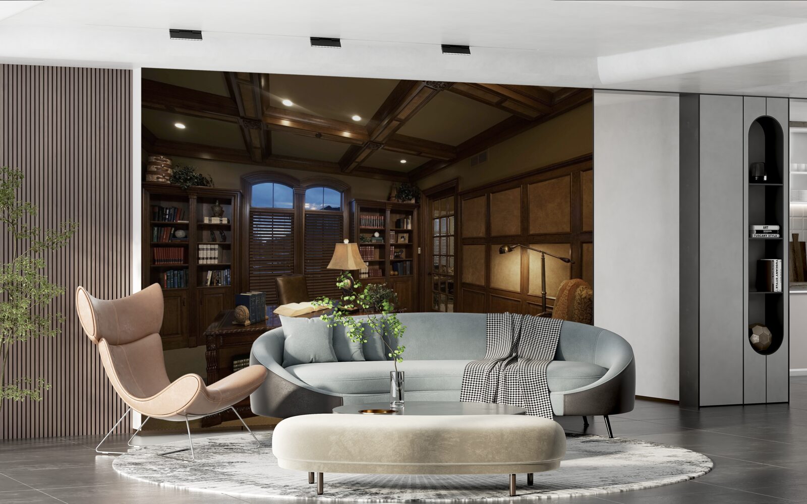 Fotobehang kantoor aan huis met apparatuur