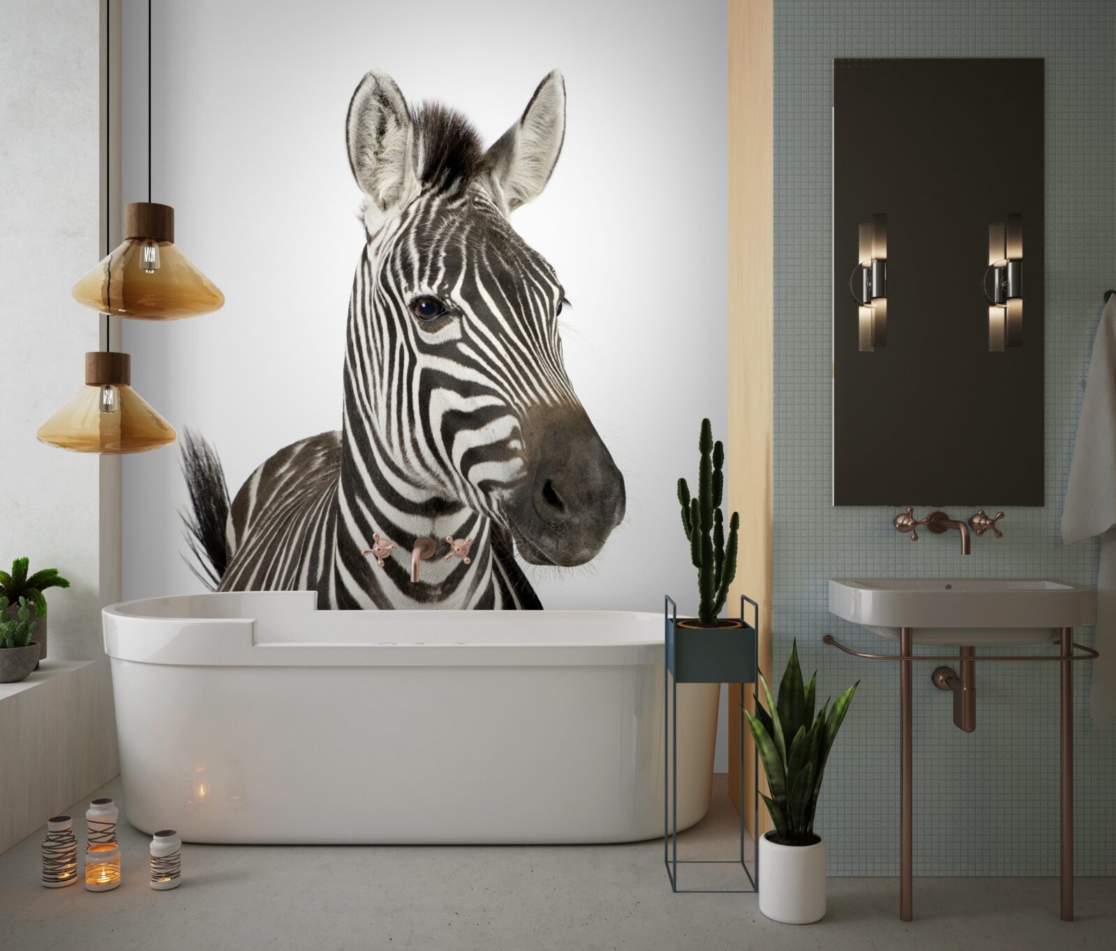 Fotobehang afbeelding van een zebra