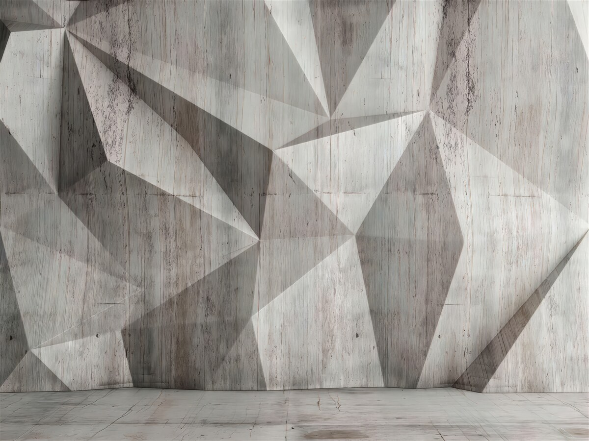 Fotobehang oppervlak met convexe geometrische vormen