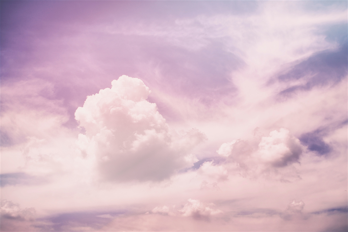 Fotobehang zachte lucht met wolken
