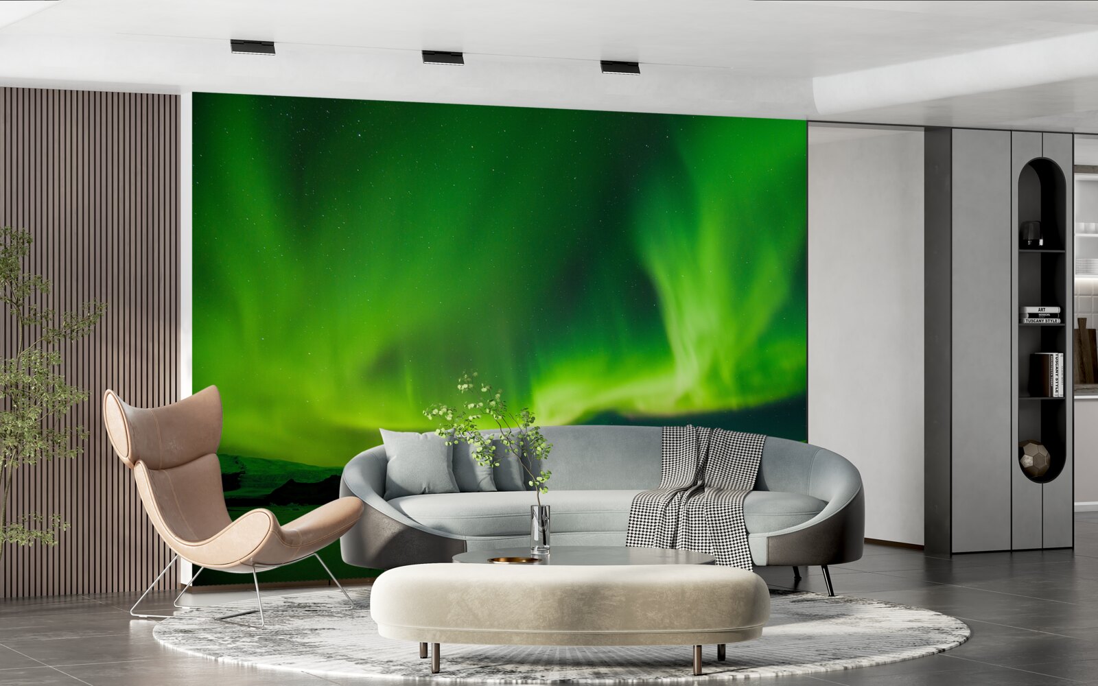 Fotobehang betoverend mooi noorderlicht