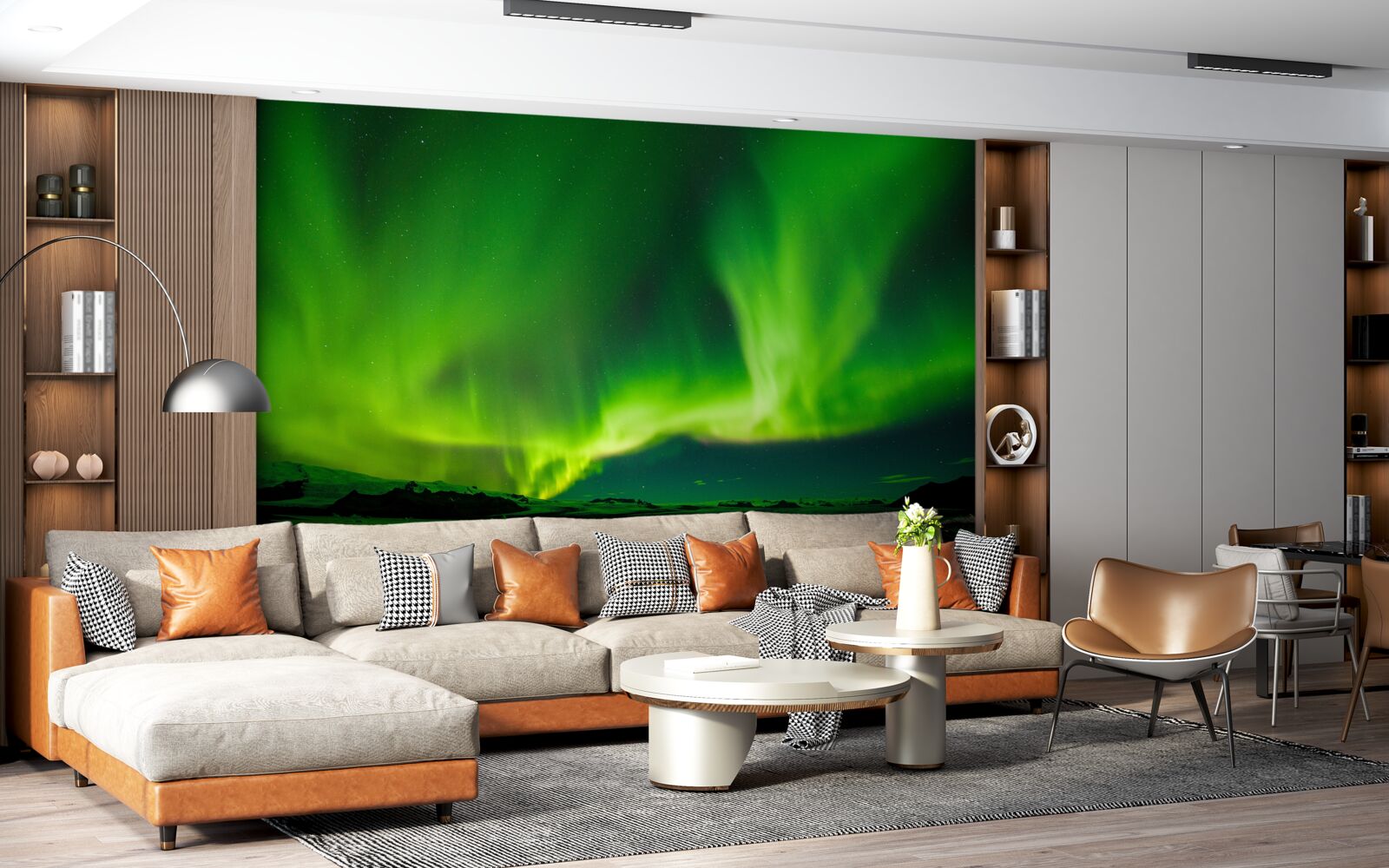 Fotobehang betoverend mooi noorderlicht
