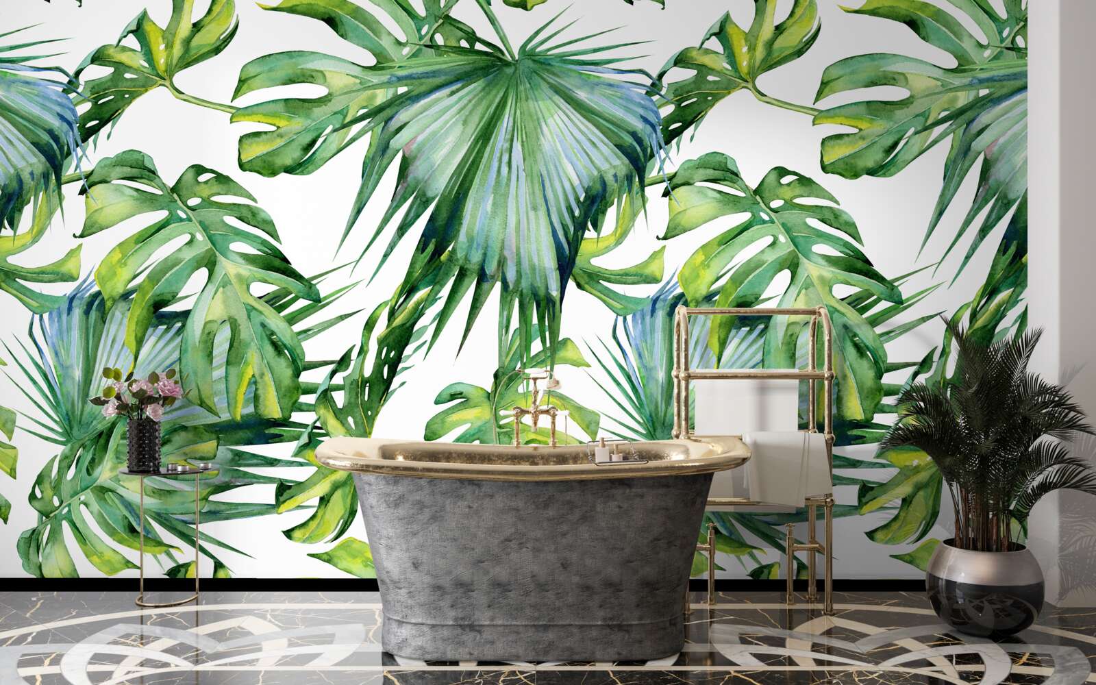 Fotobehang grote verscheidenheid aan groene planten