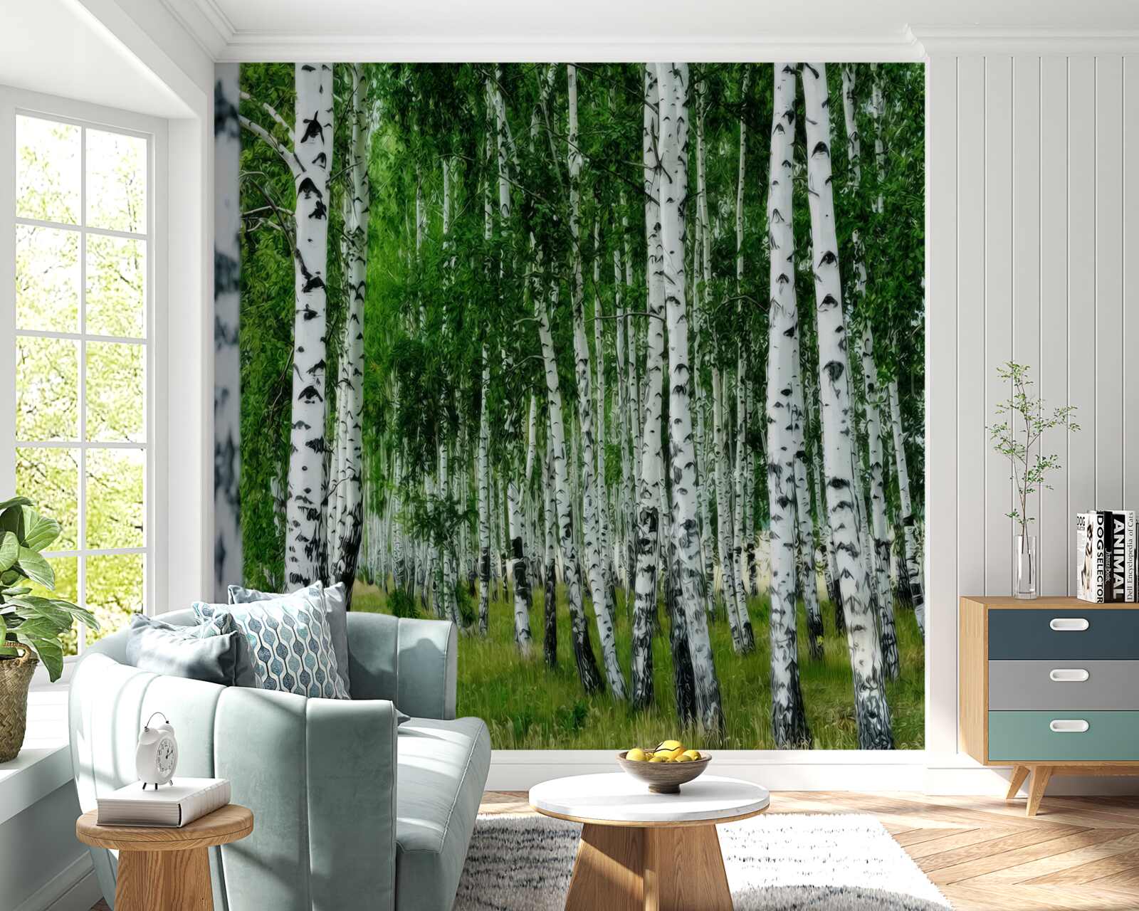 Fotobehang berkenbos