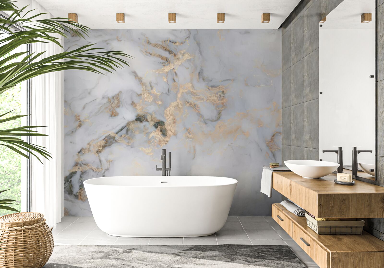 Fotobehang achtergrond die doet denken aan licht marmer