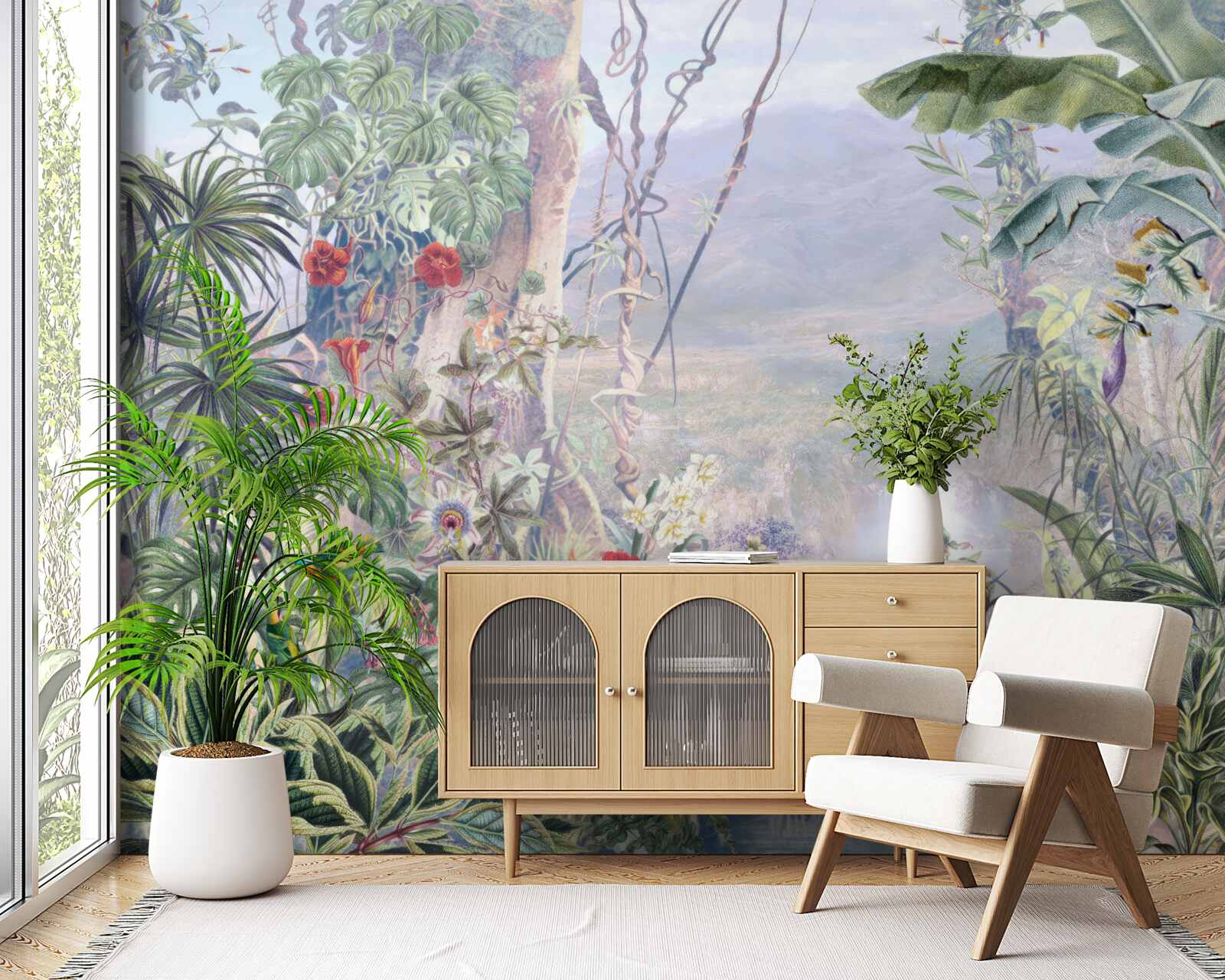 Fotobehang gevederde junglebewoners