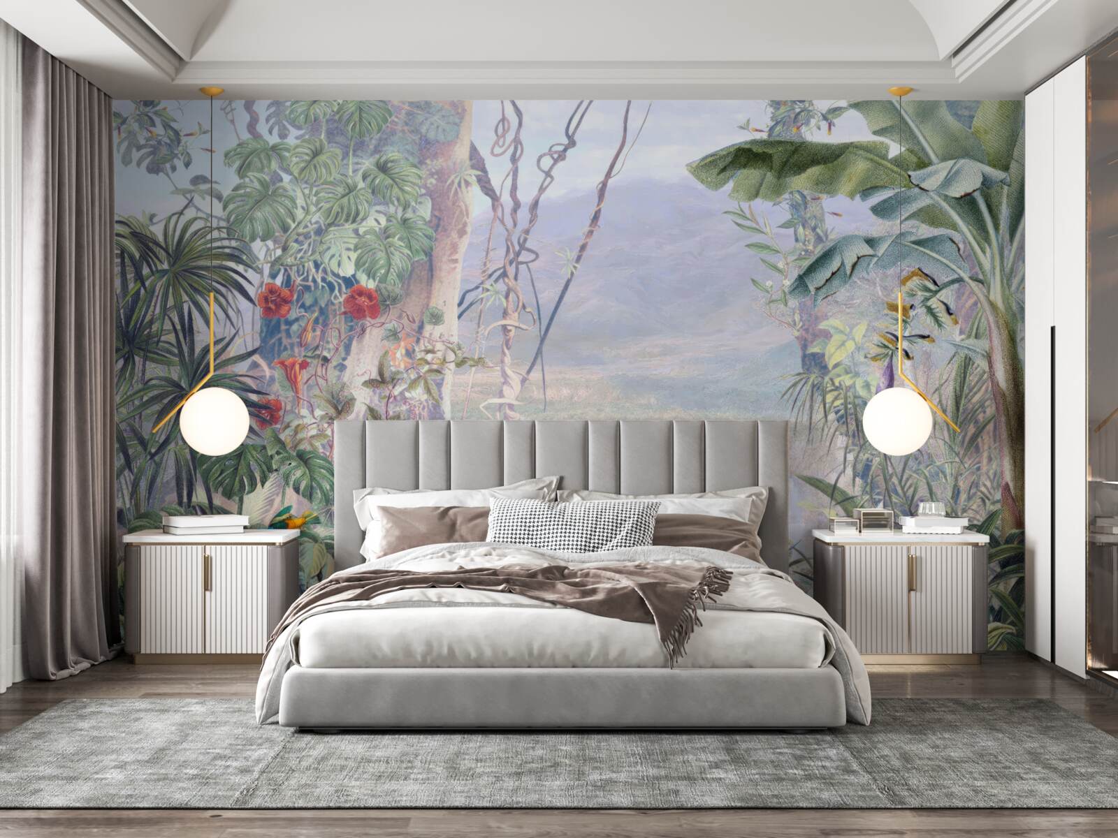 Fotobehang gevederde junglebewoners