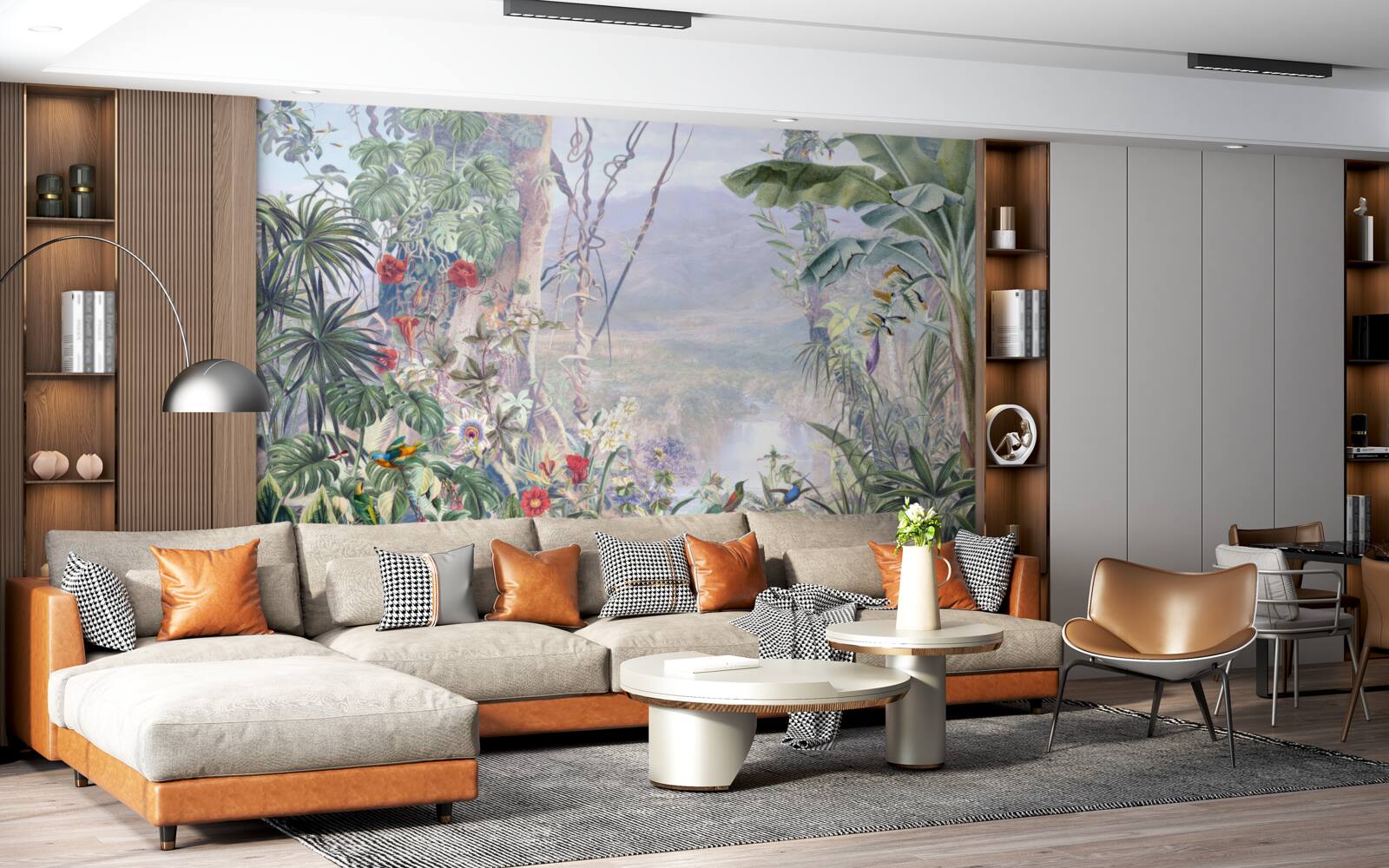 Fotobehang gevederde junglebewoners