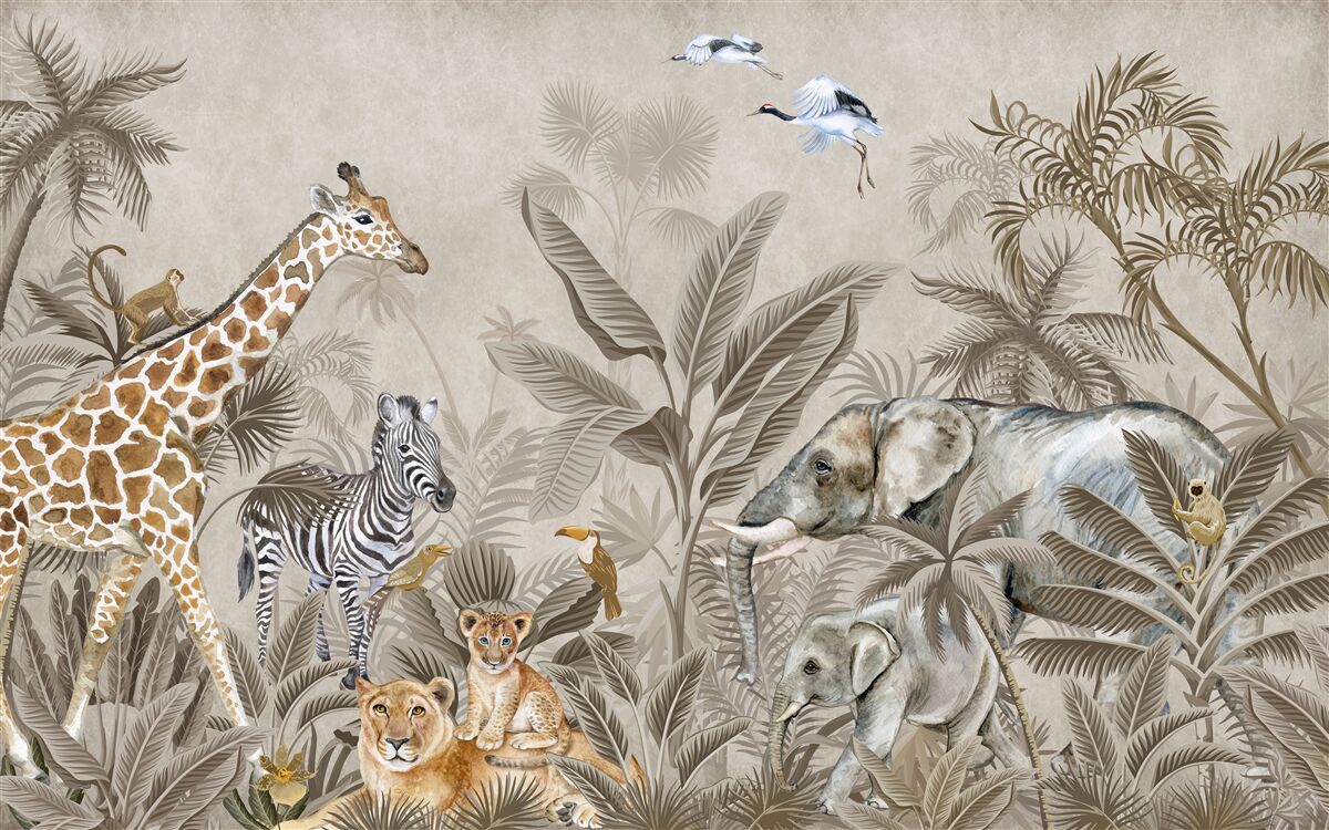 Fotobehang dieren houden van regen