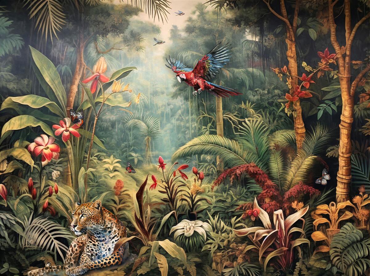 Fotobehang junglebewoners