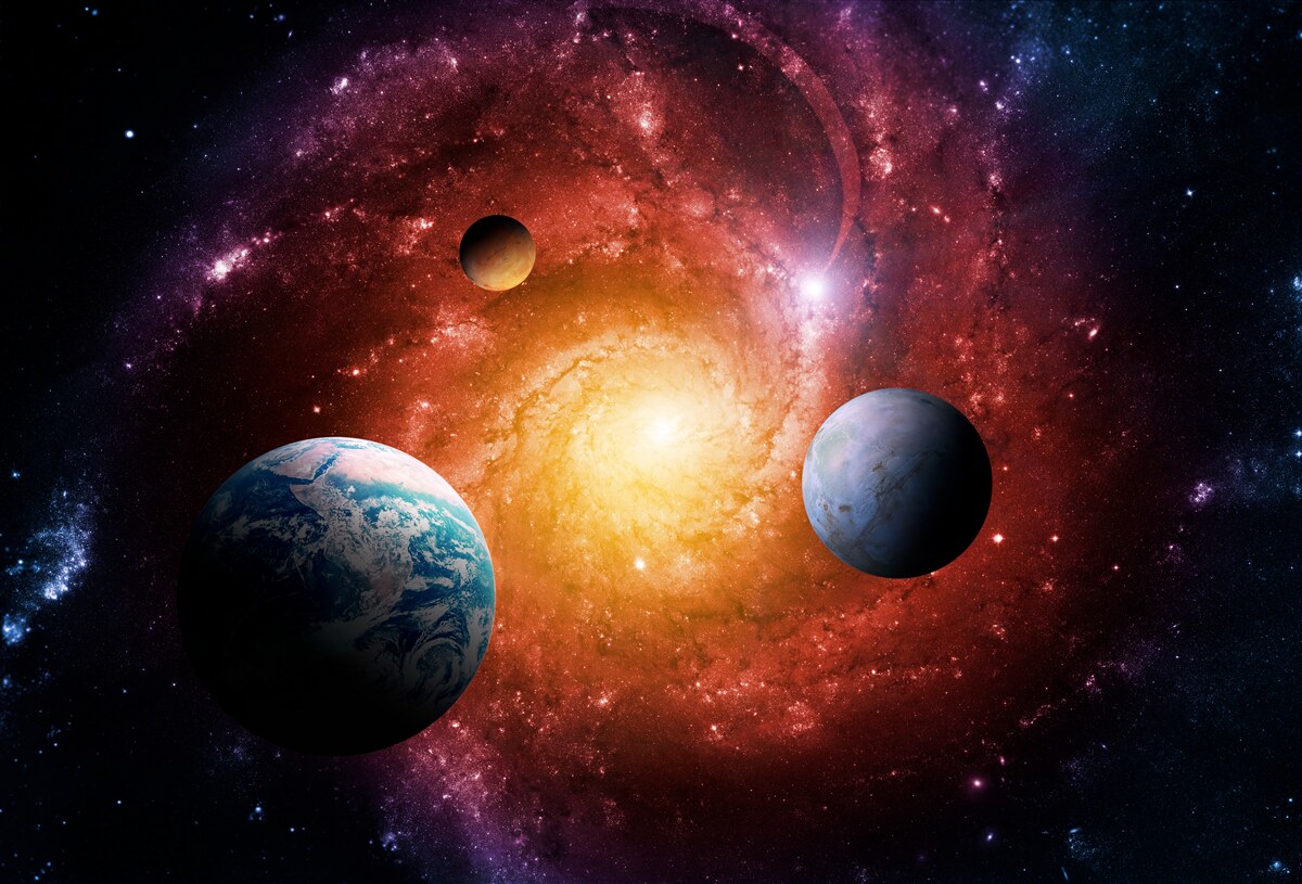 Fotobehang onbeperkte ruimten van het universum