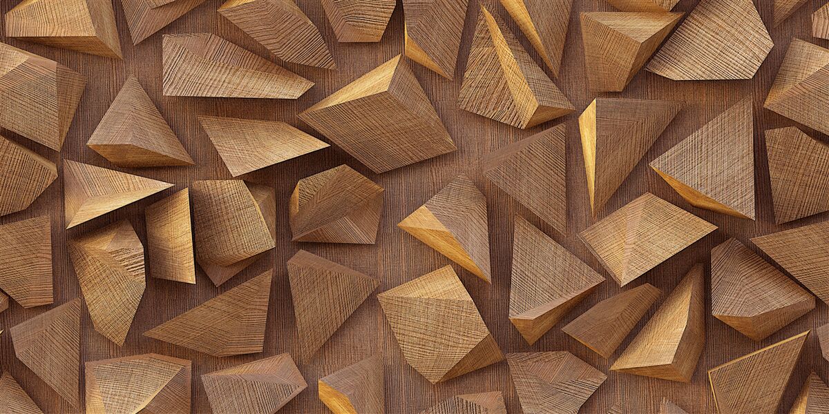 Fotobehang diverse stukken hout