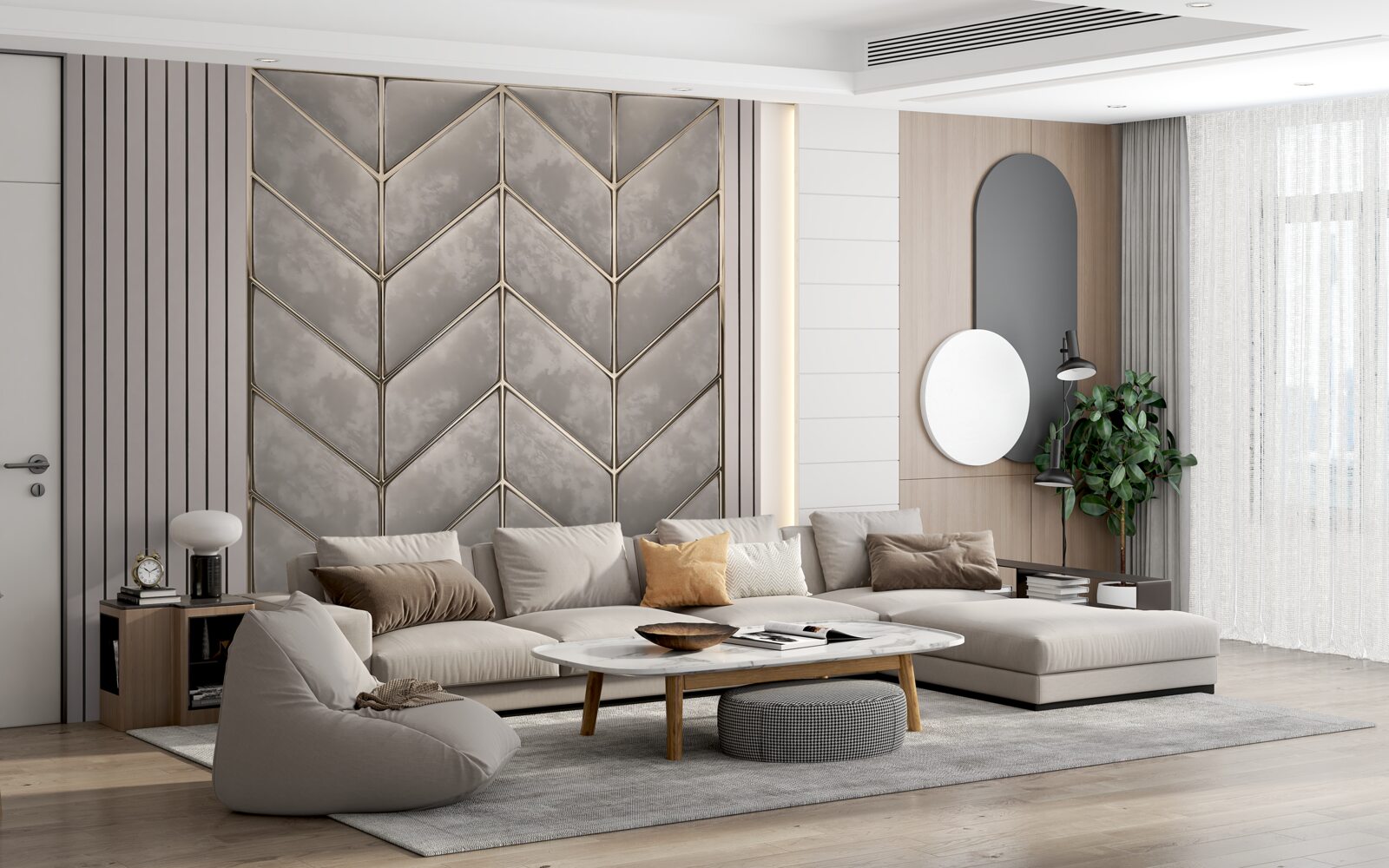 Fotobehang grijs-gouden textuur