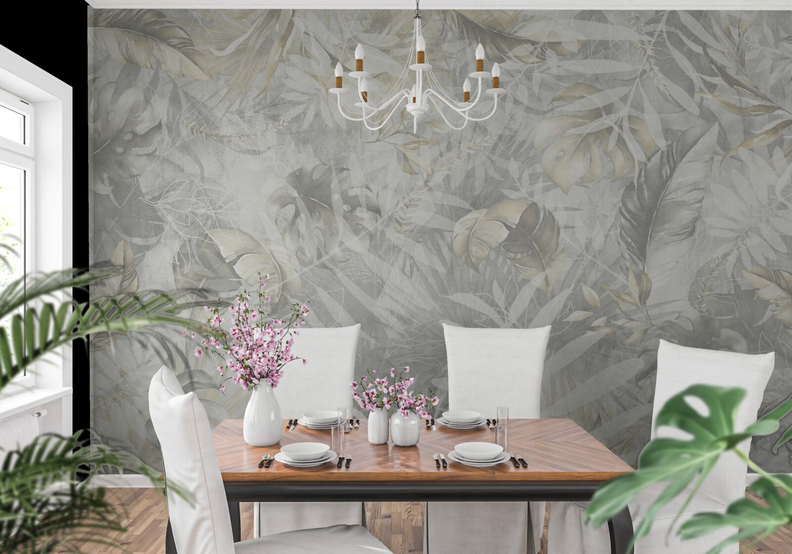 Fotobehang overvloed aan planten in de jungle