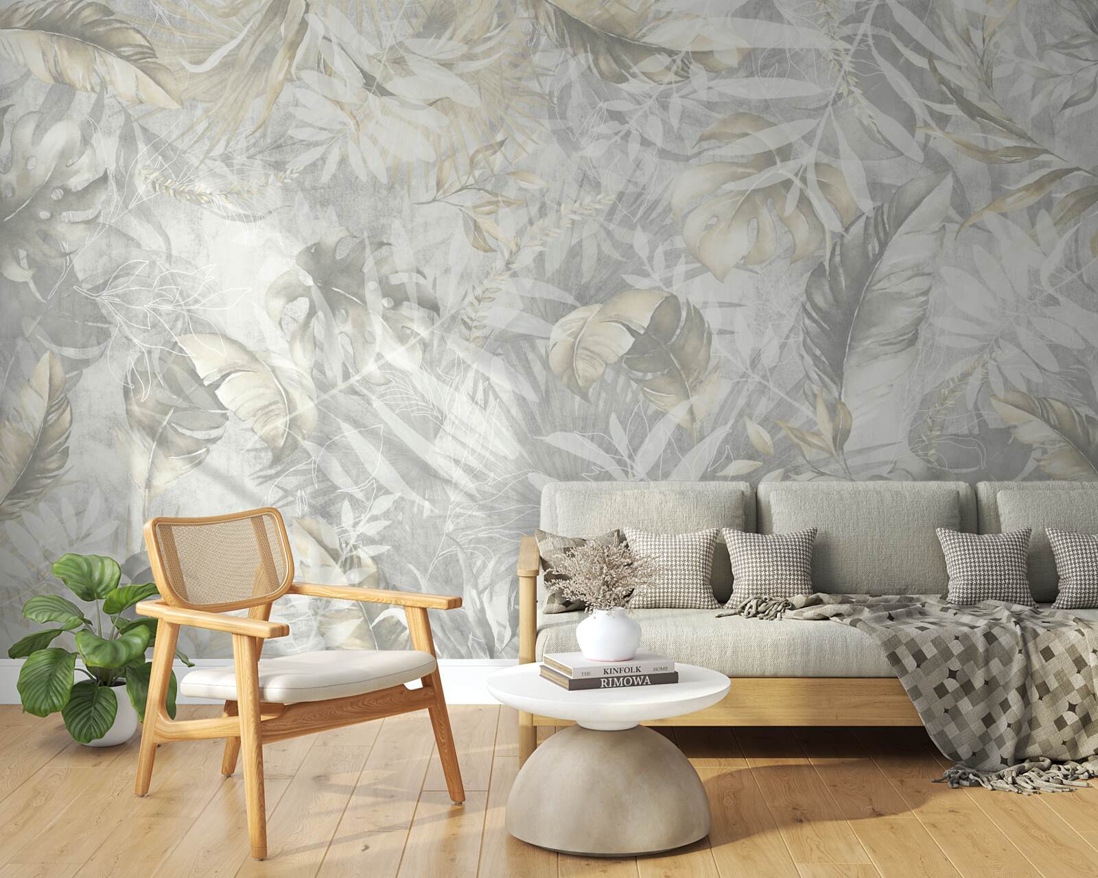 Fotobehang overvloed aan planten in de jungle