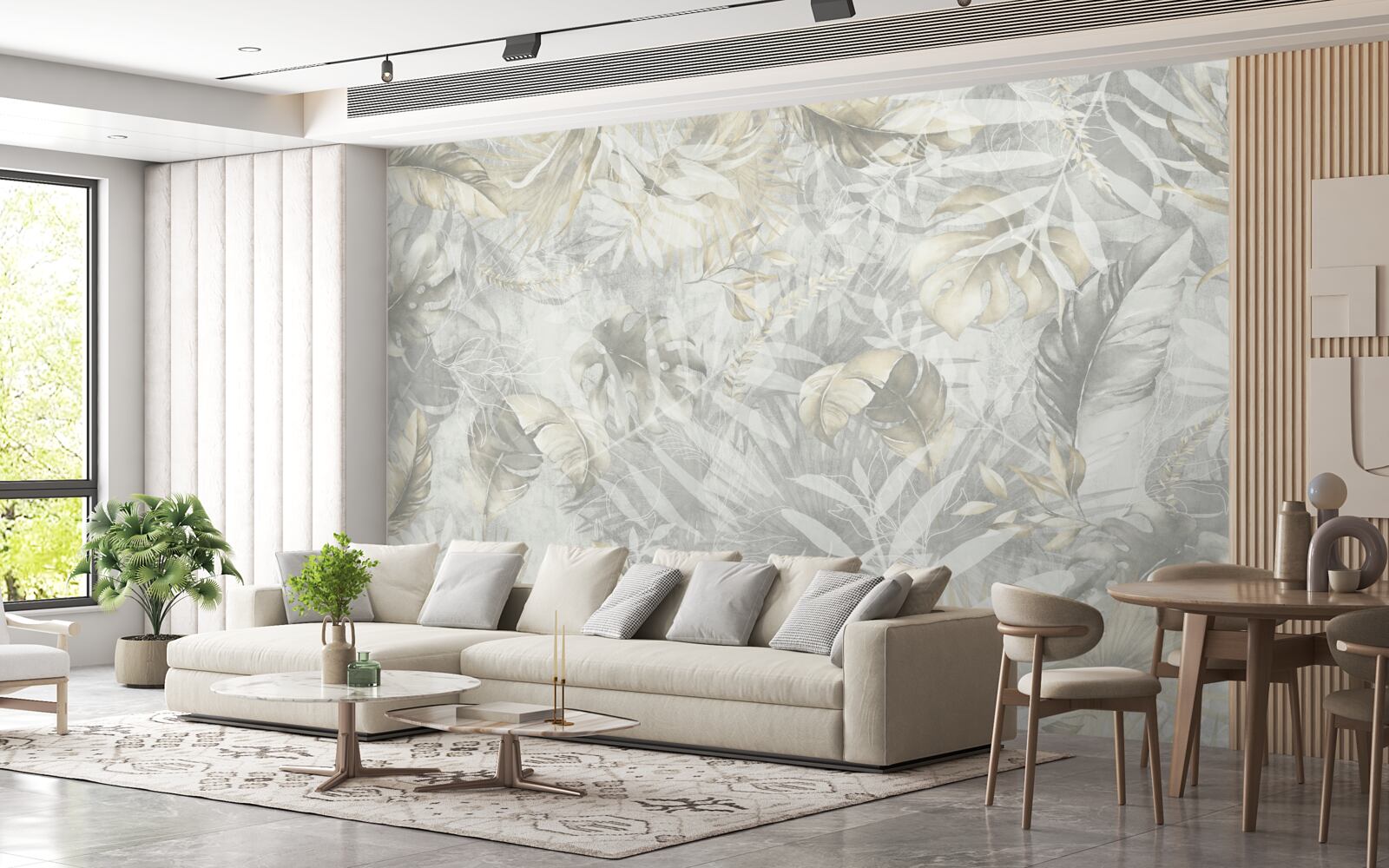 Fotobehang overvloed aan planten in de jungle