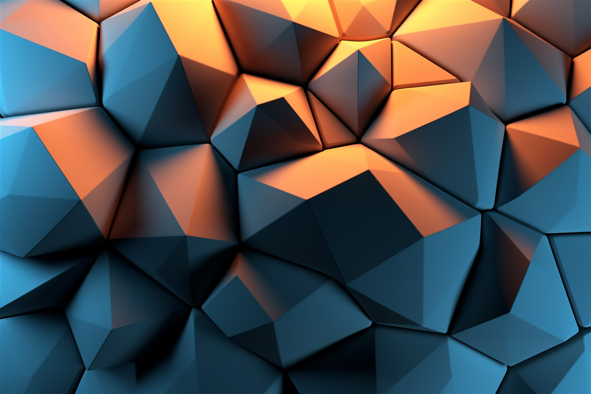 Fotobehang 3d geometrische vormen