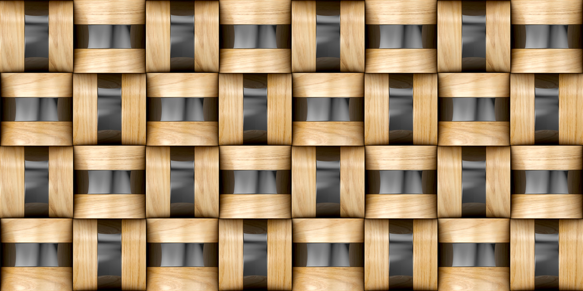 Fotobehang plank van houten blokken