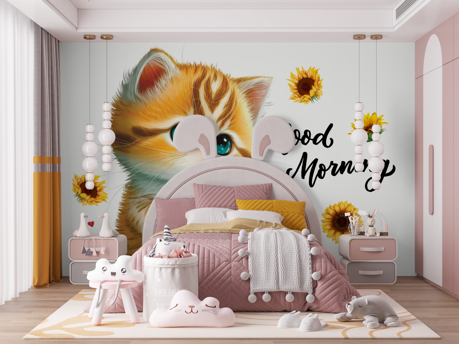 Fotobehang een kat met wensen