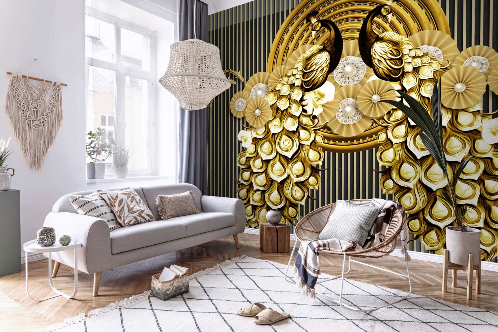 Fotobehang producten met afbeeldingen van pauwen