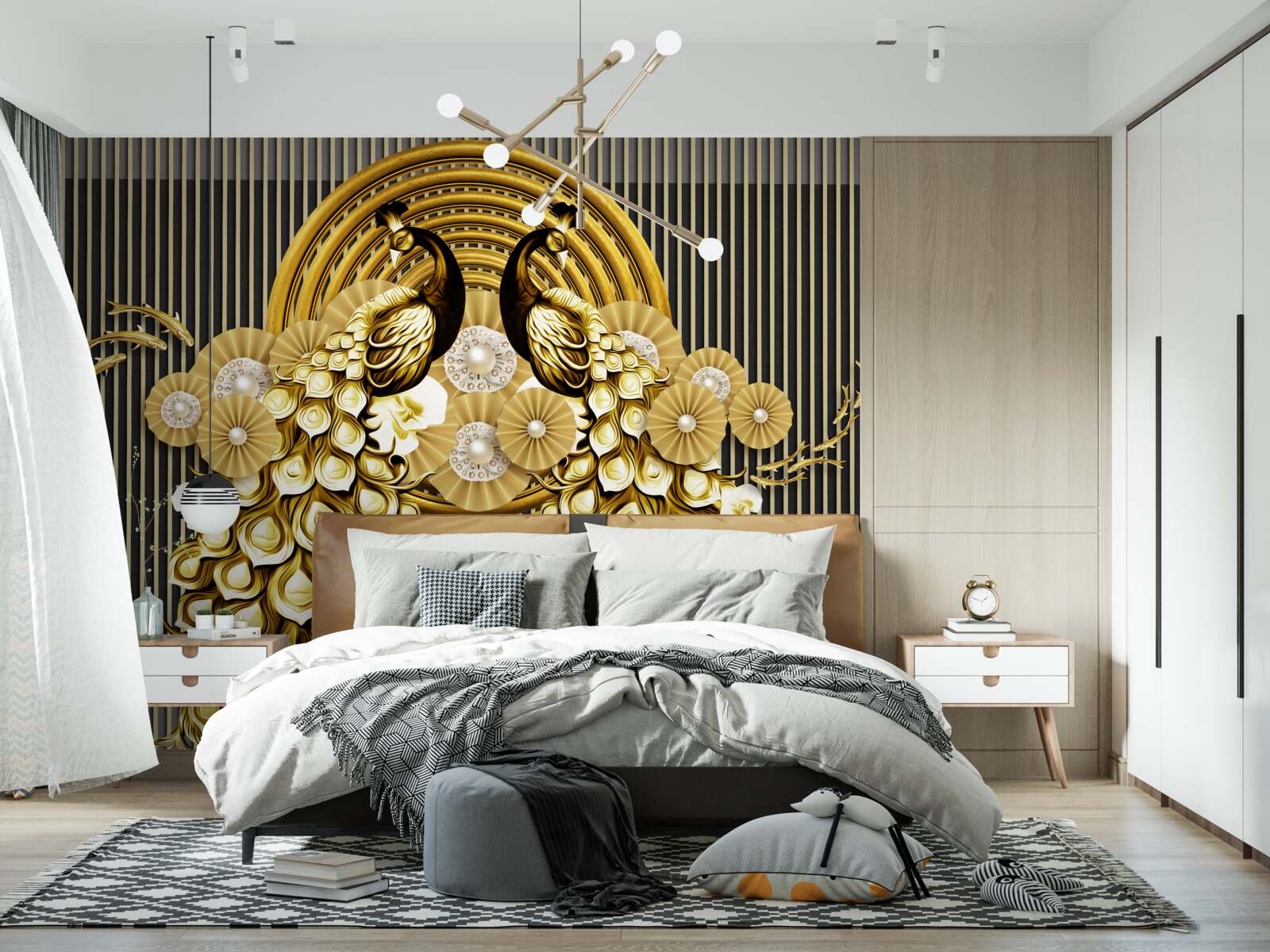 Fotobehang producten met afbeeldingen van pauwen