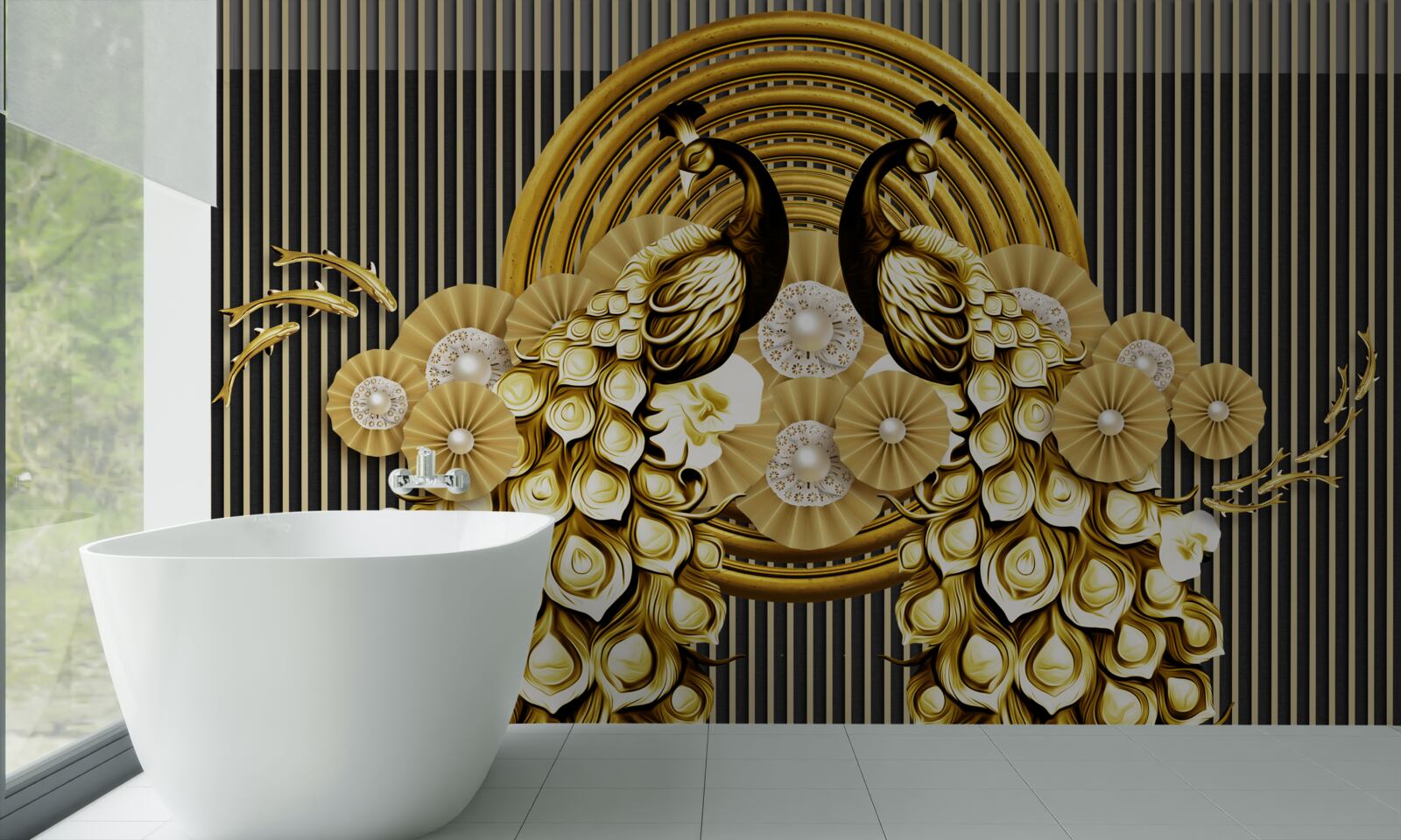 Fotobehang producten met afbeeldingen van pauwen