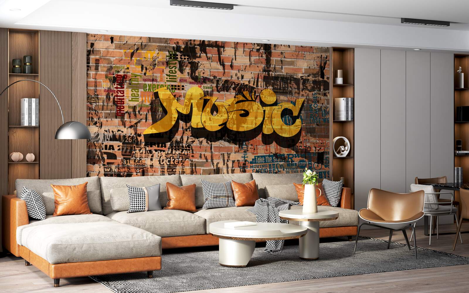 Fotobehang graffiti in geluid