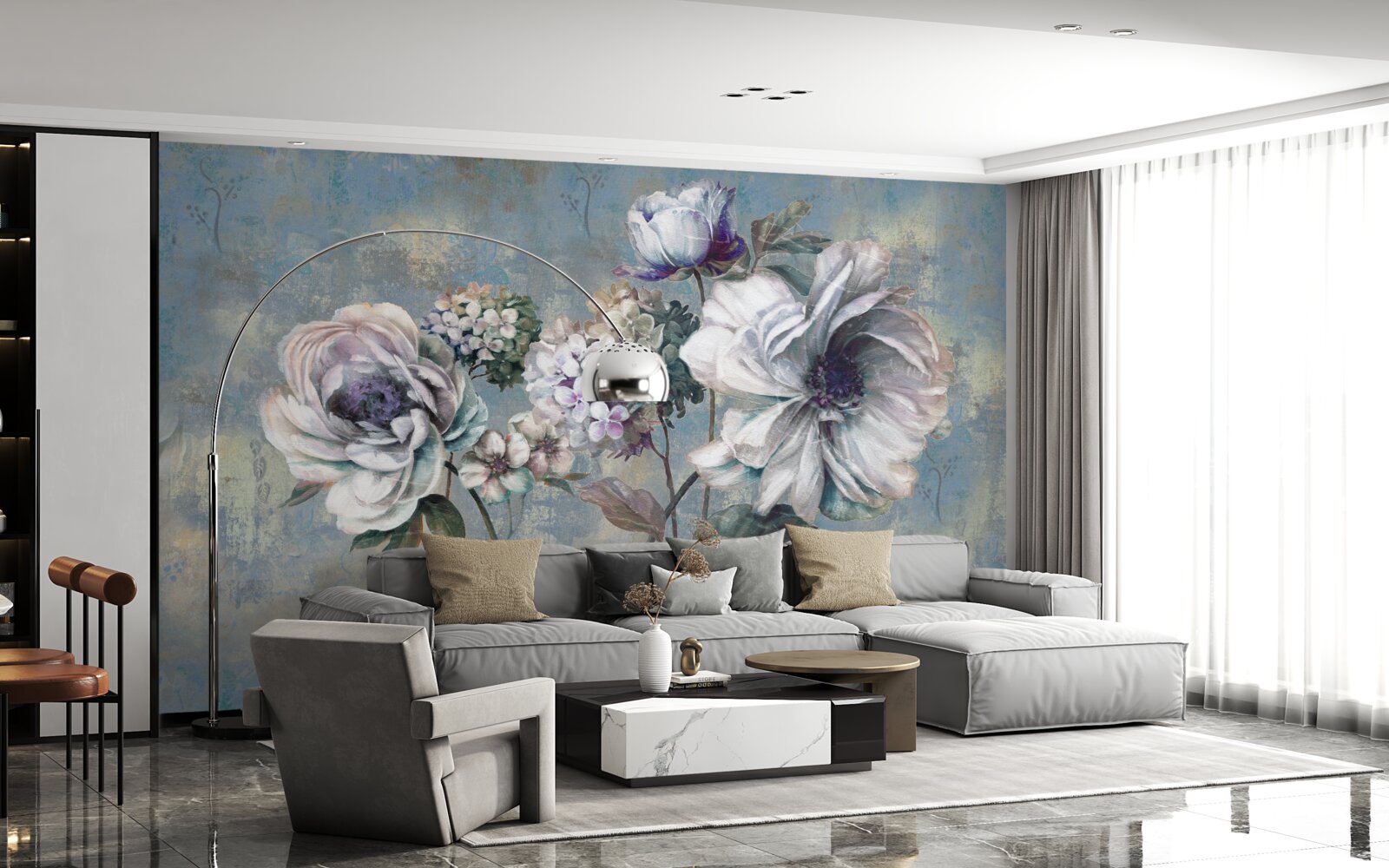 Fotobehang zomerbloemenboeket