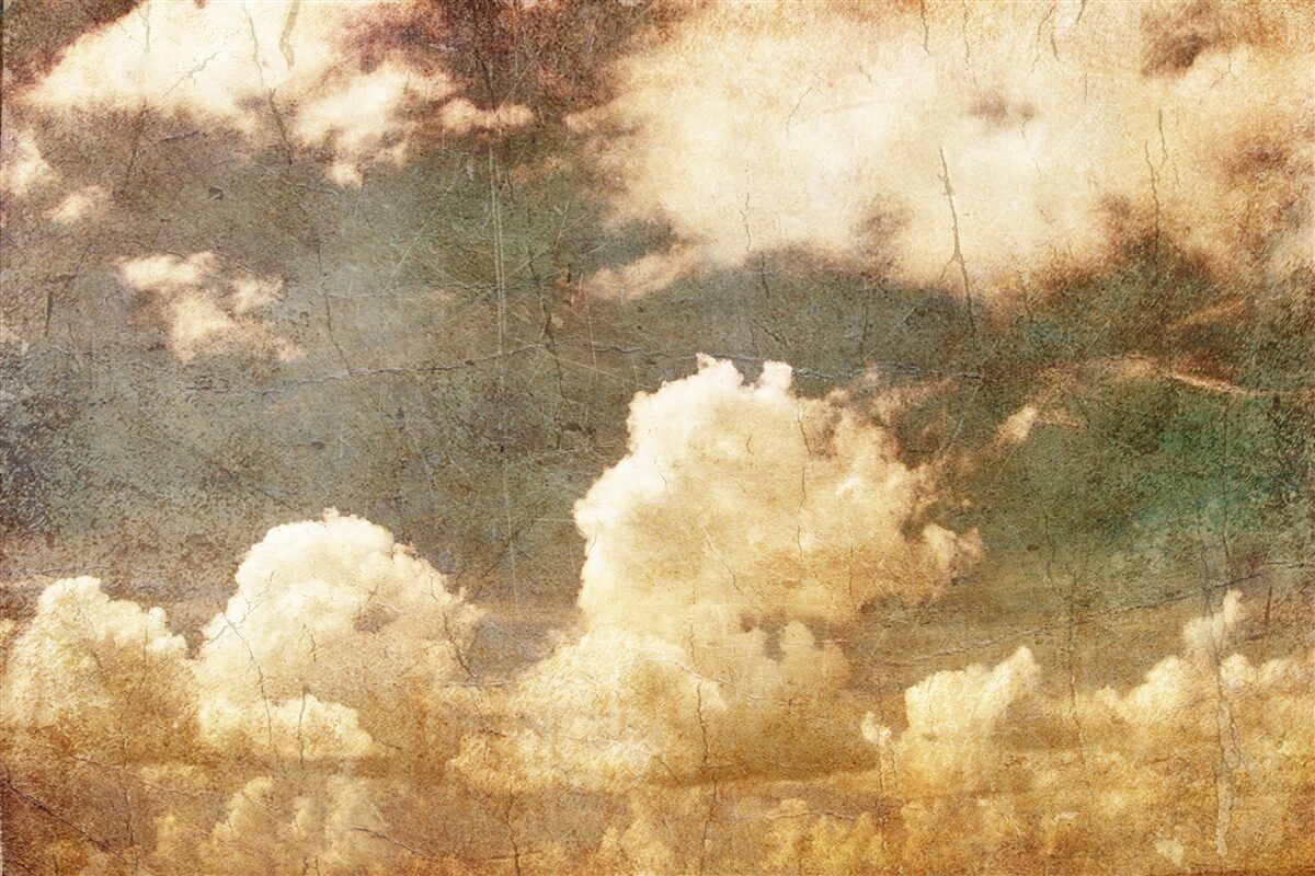 Fotobehang wolken vol herfstregen